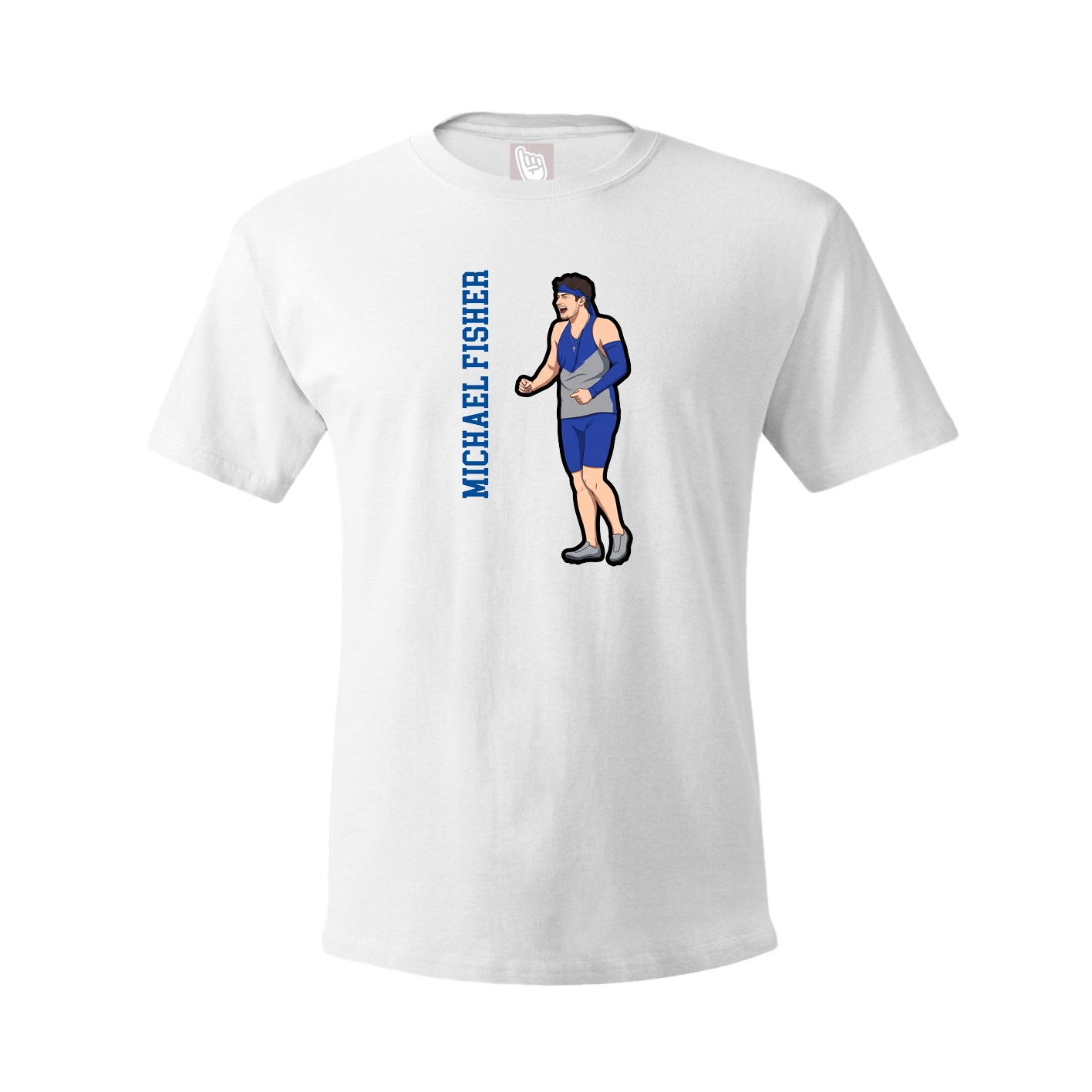 Youth Tee — Name Vertical in White