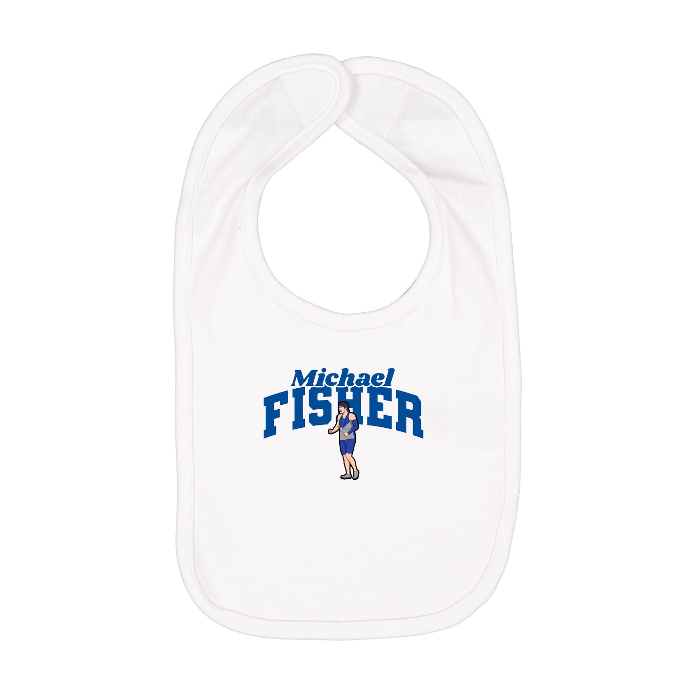 Infant Bib — Signature Arch in White
