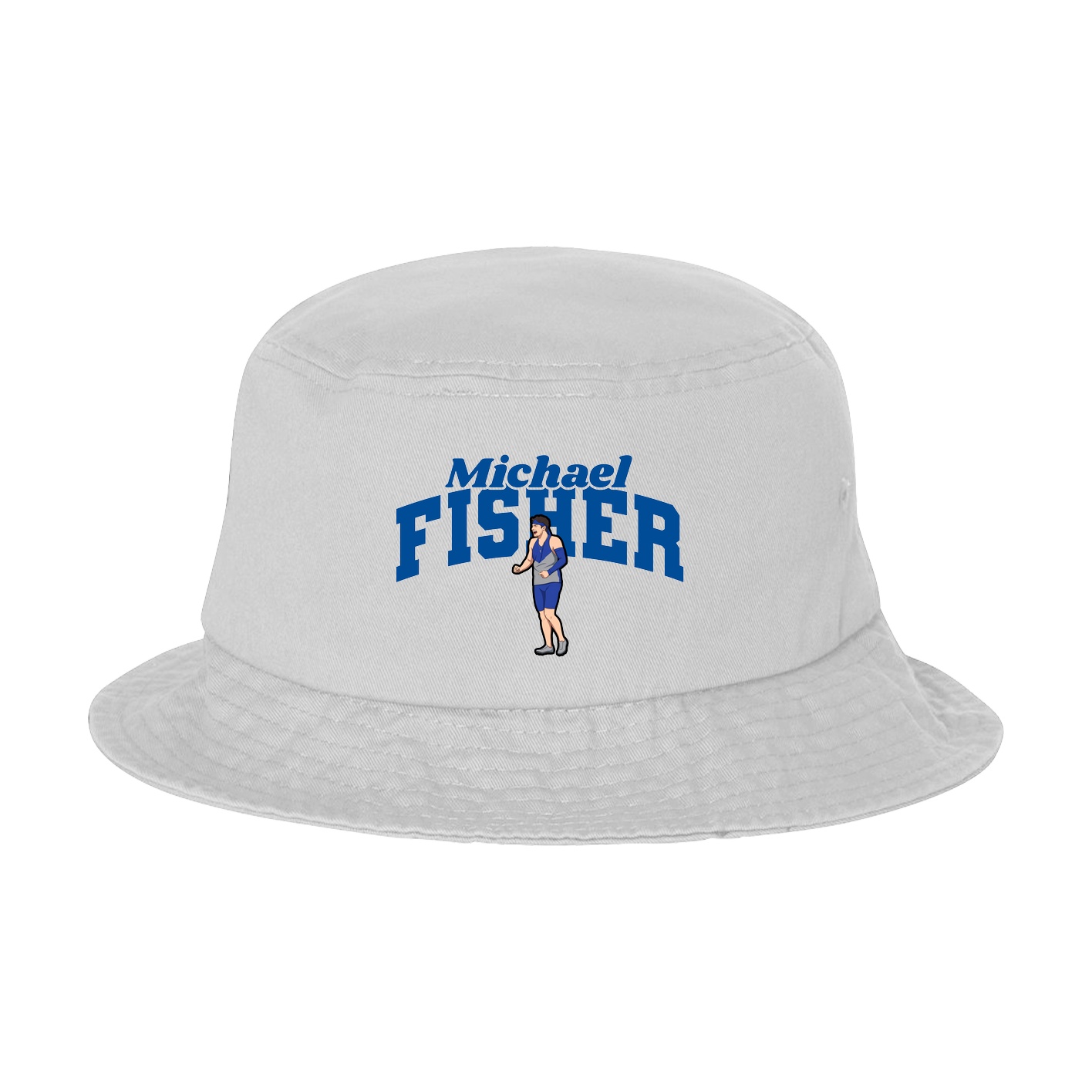 Bucket Cap — Signature Arch in White