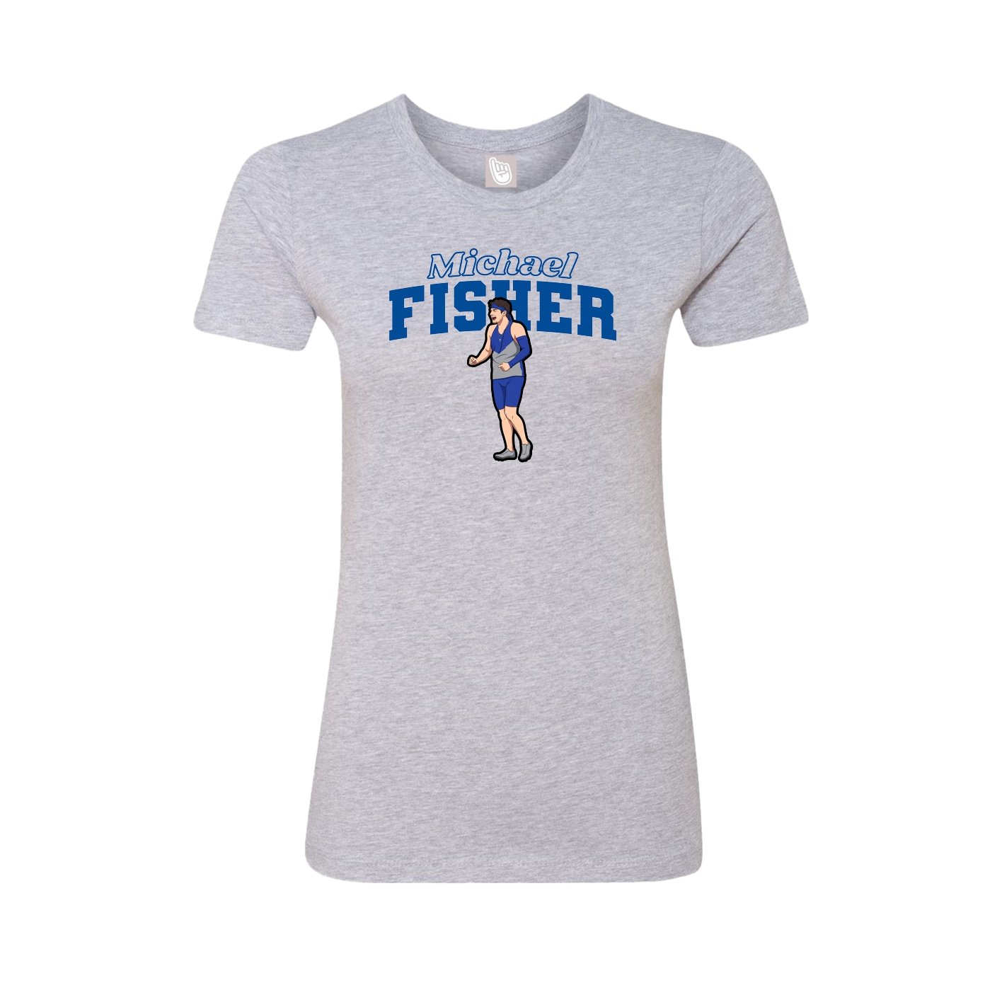 Womens Tee — Name Arch in Grey