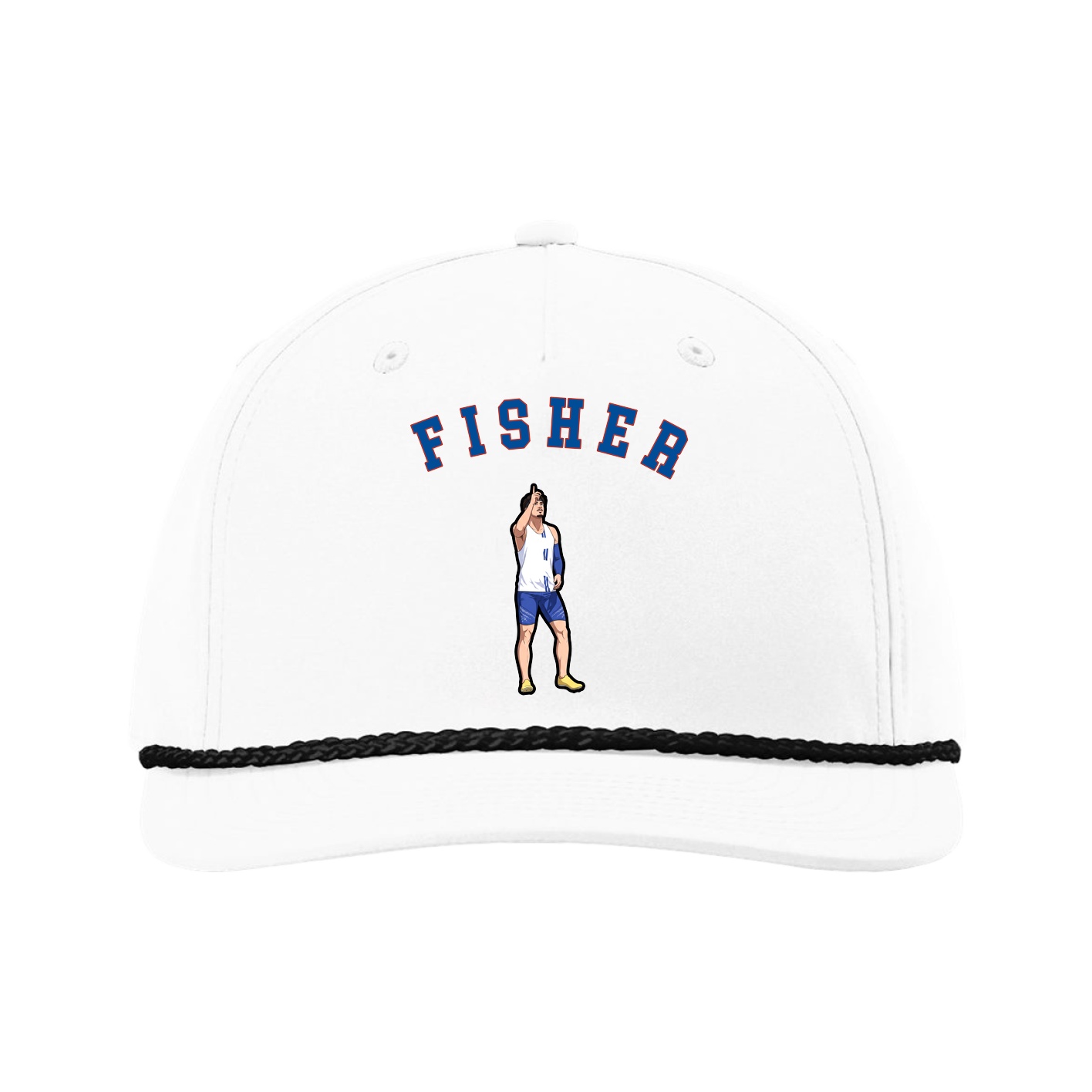 Five-Panel Classic Rope Cap — Shirsey Arch in White
