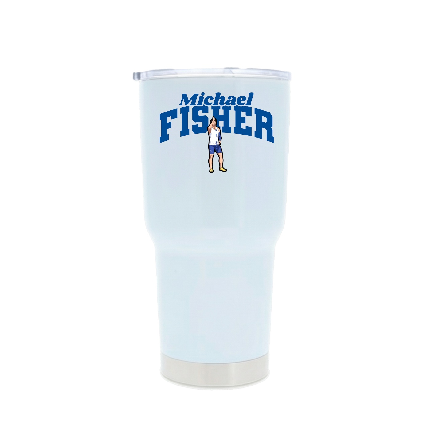 30oz Stainless Steel Tumbler — Signature Arch in White
