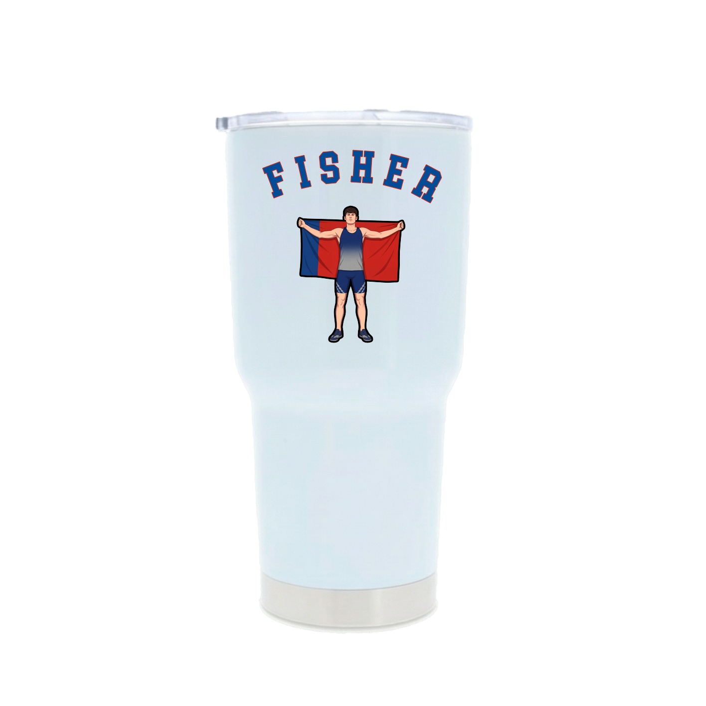30oz Stainless Steel Tumbler — Shirsey Arch in White