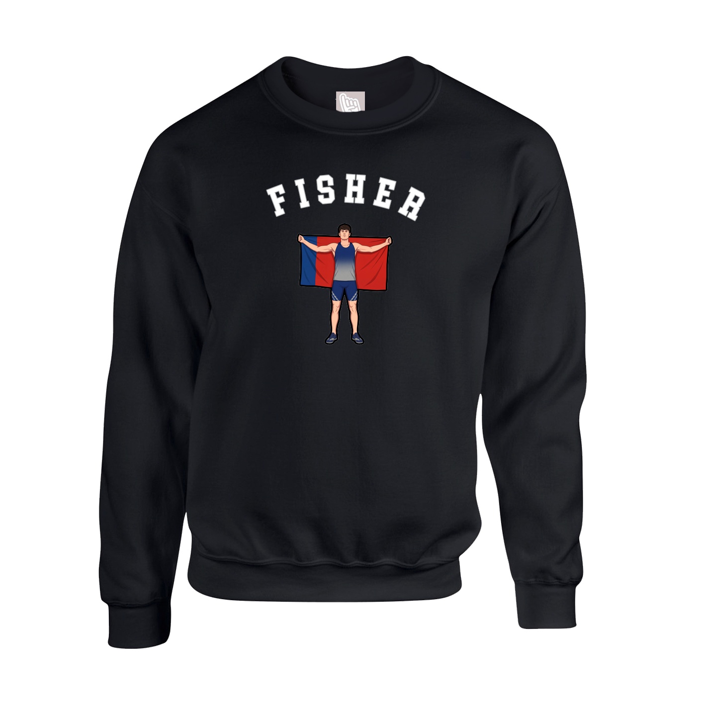 Fleece Crew — Shirsey Arch in Black