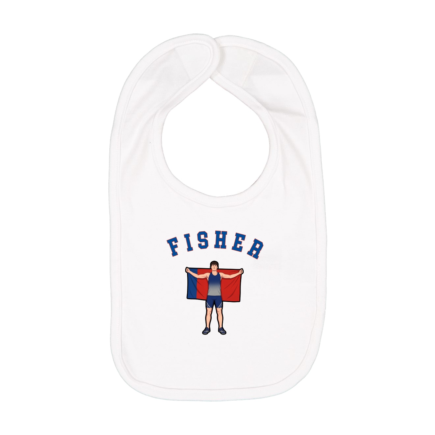 Infant Bib — Shirsey Arch in White