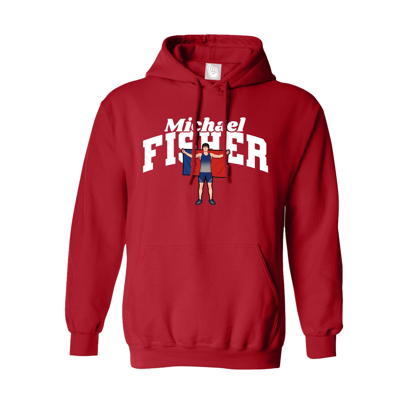 Hoodie — Signature Arch in Red
