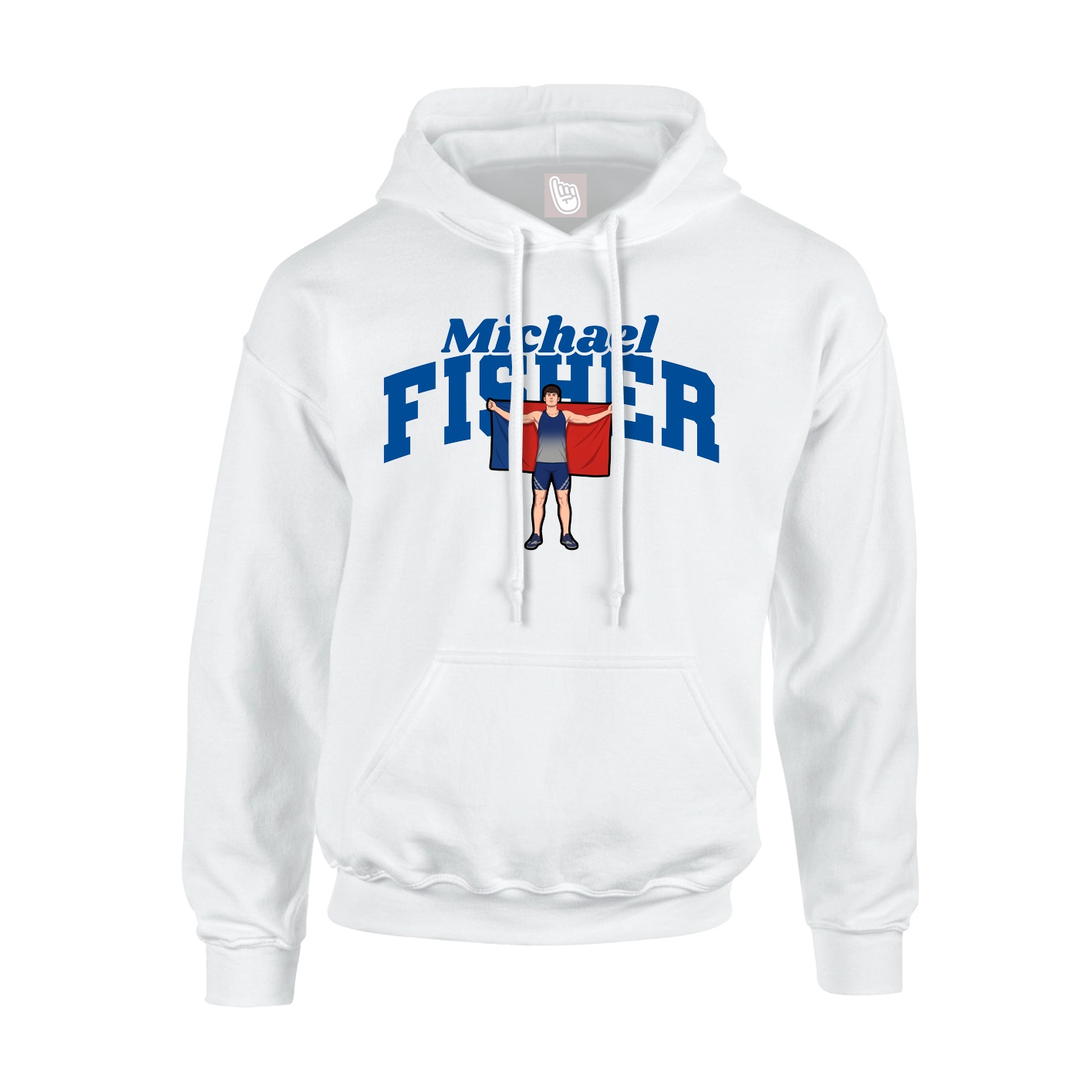 Youth Hoodie — Signature Arch in White