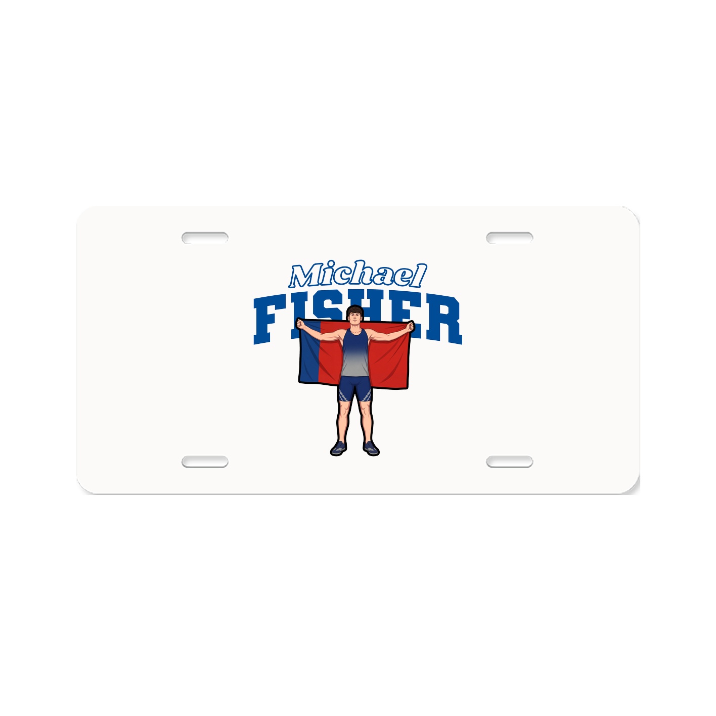 License Plate — Name Arch in Classic