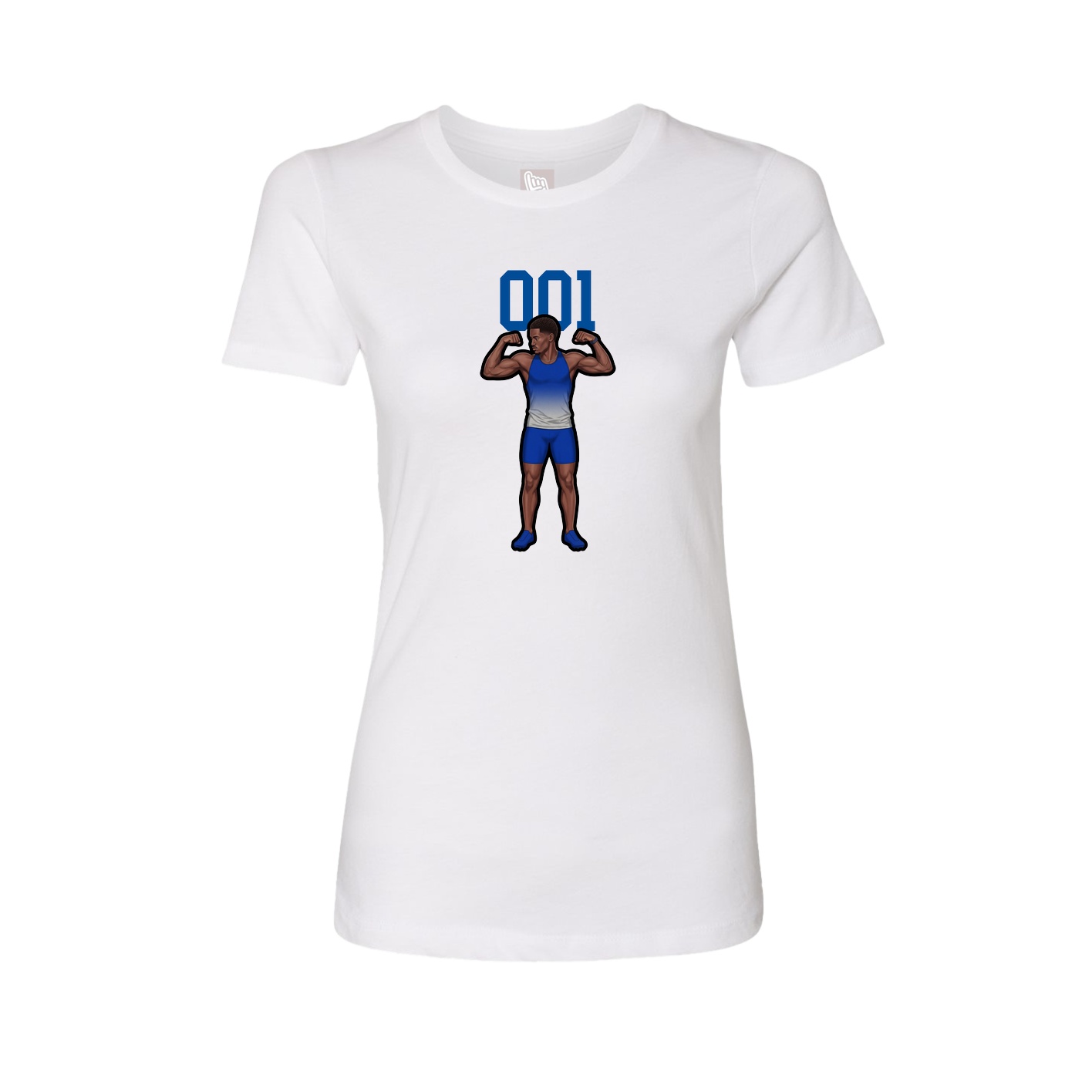Fitted Women's Tee — Number Top in White