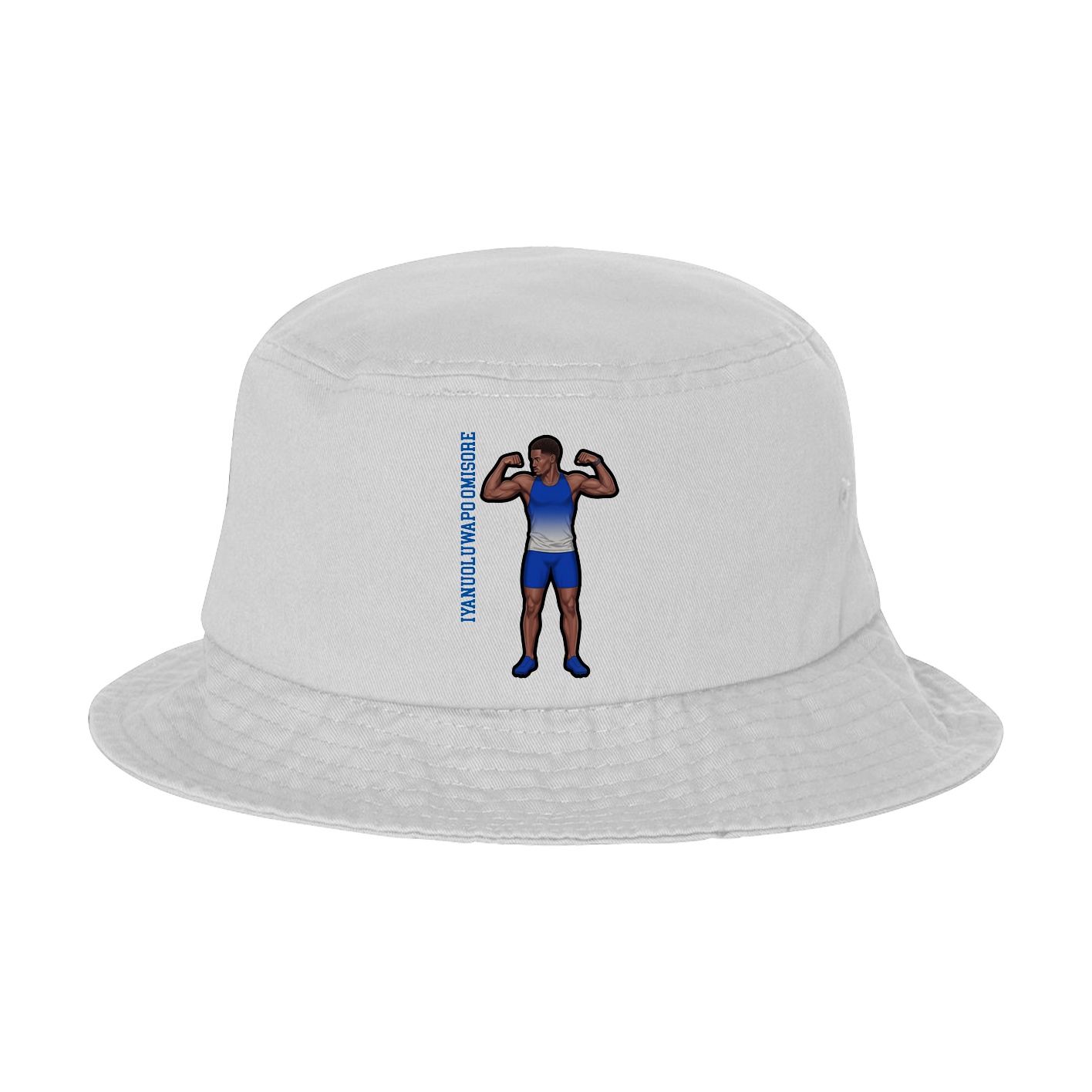 Bucket Cap — Name Vertical in White
