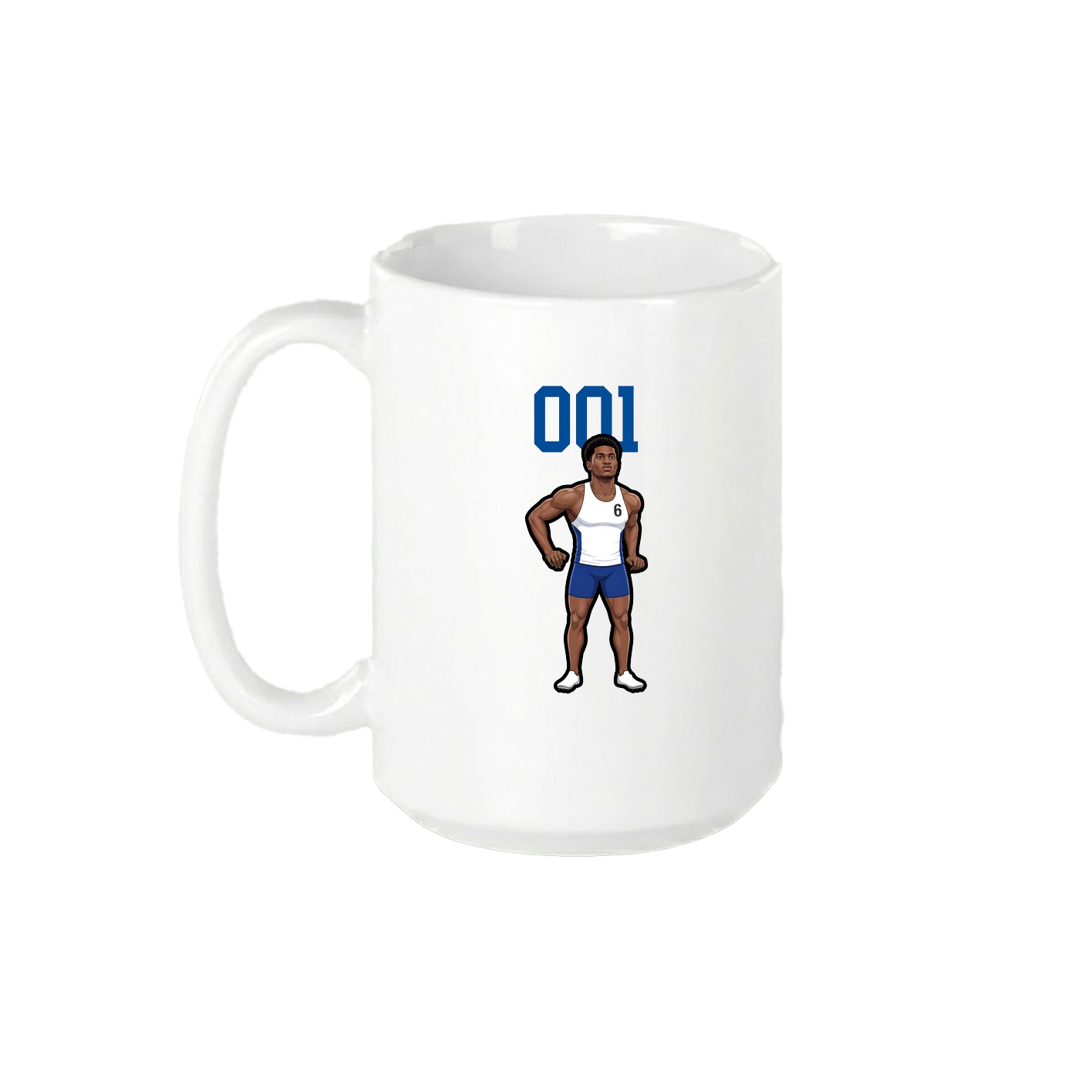 15oz Coffee Mug — Number Top in White