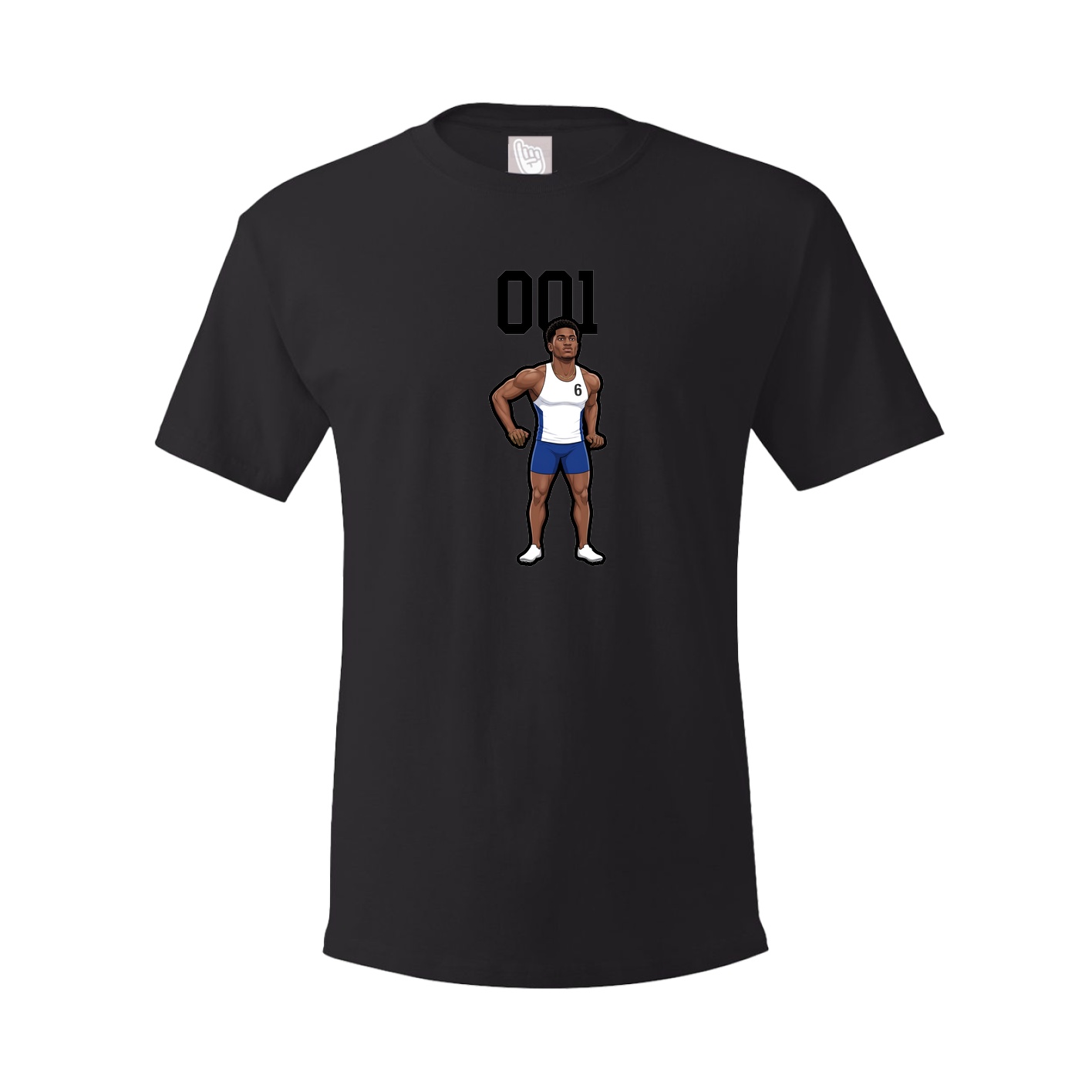 Youth Tee — Number Top in Black