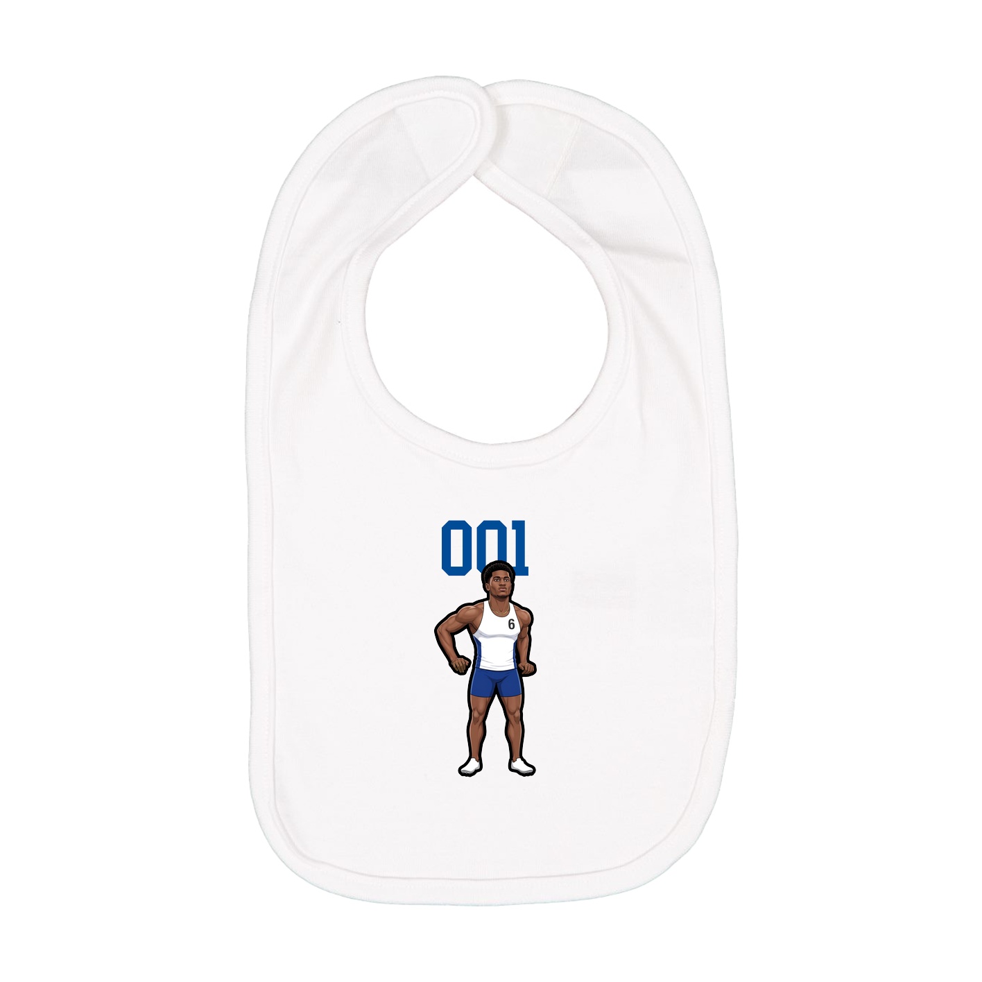Infant Bib — Number Top in White