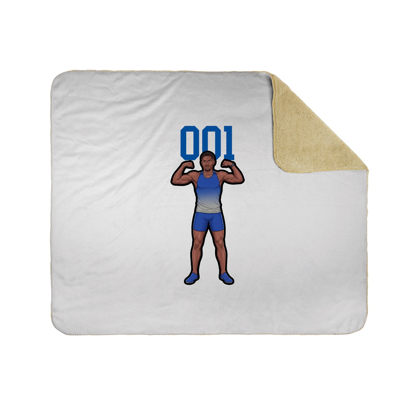 Throw Blanket — Number Top in White