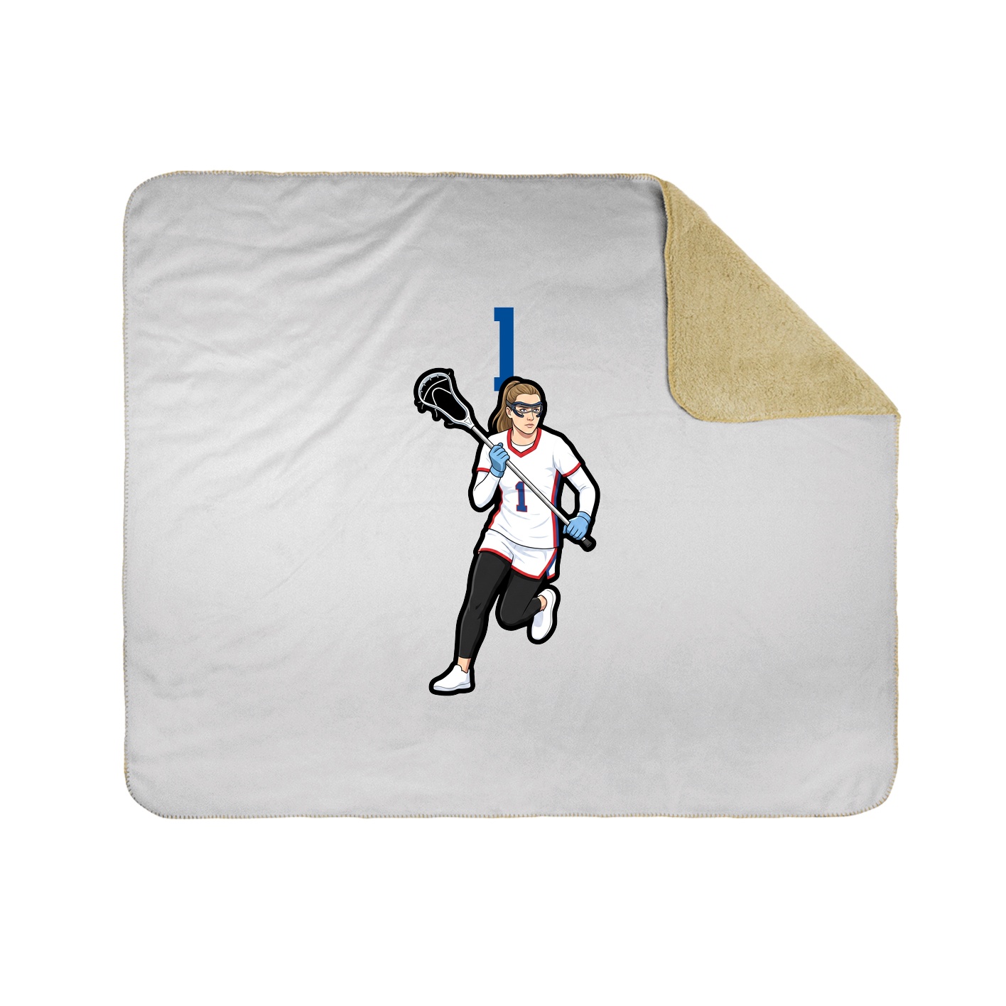 Throw Blanket — Number Top in White
