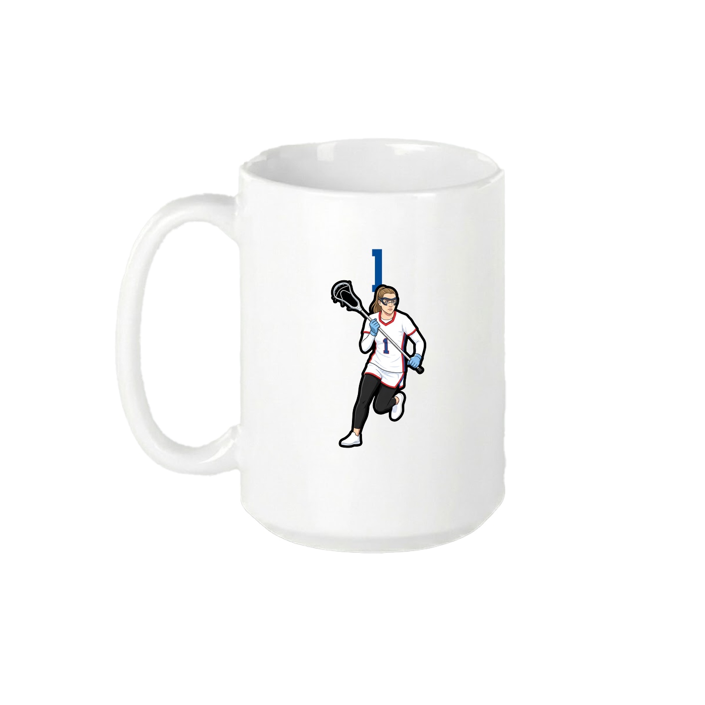 15oz Coffee Mug — Number Top in White