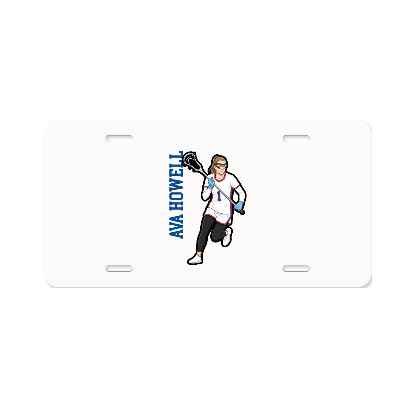 License Plate — Name Vertical in Classic