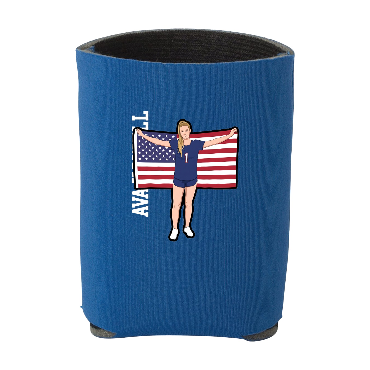 Can Holder — Name Vertical in Royal