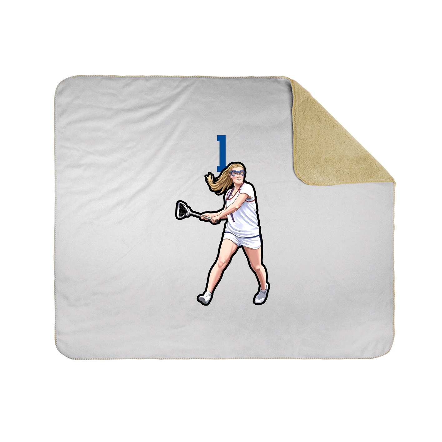 Throw Blanket — Number Top in White