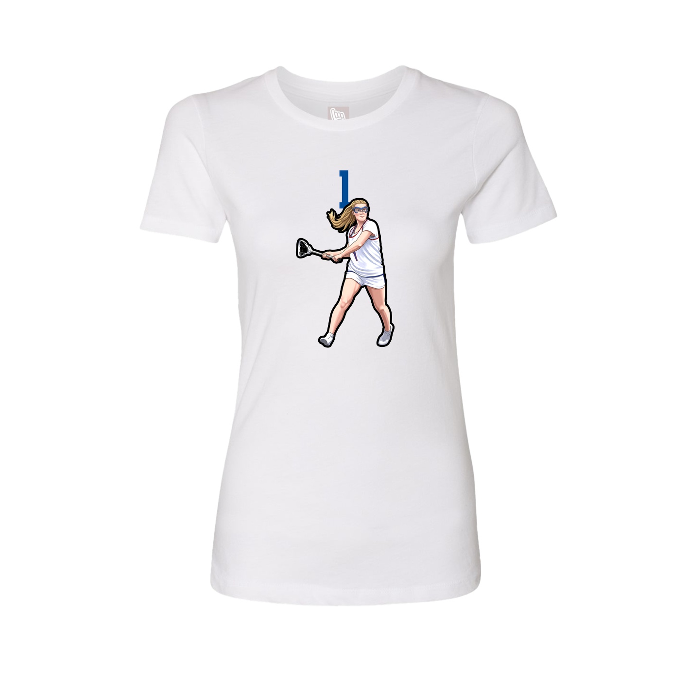 Fitted Women's Tee — Number Top in White