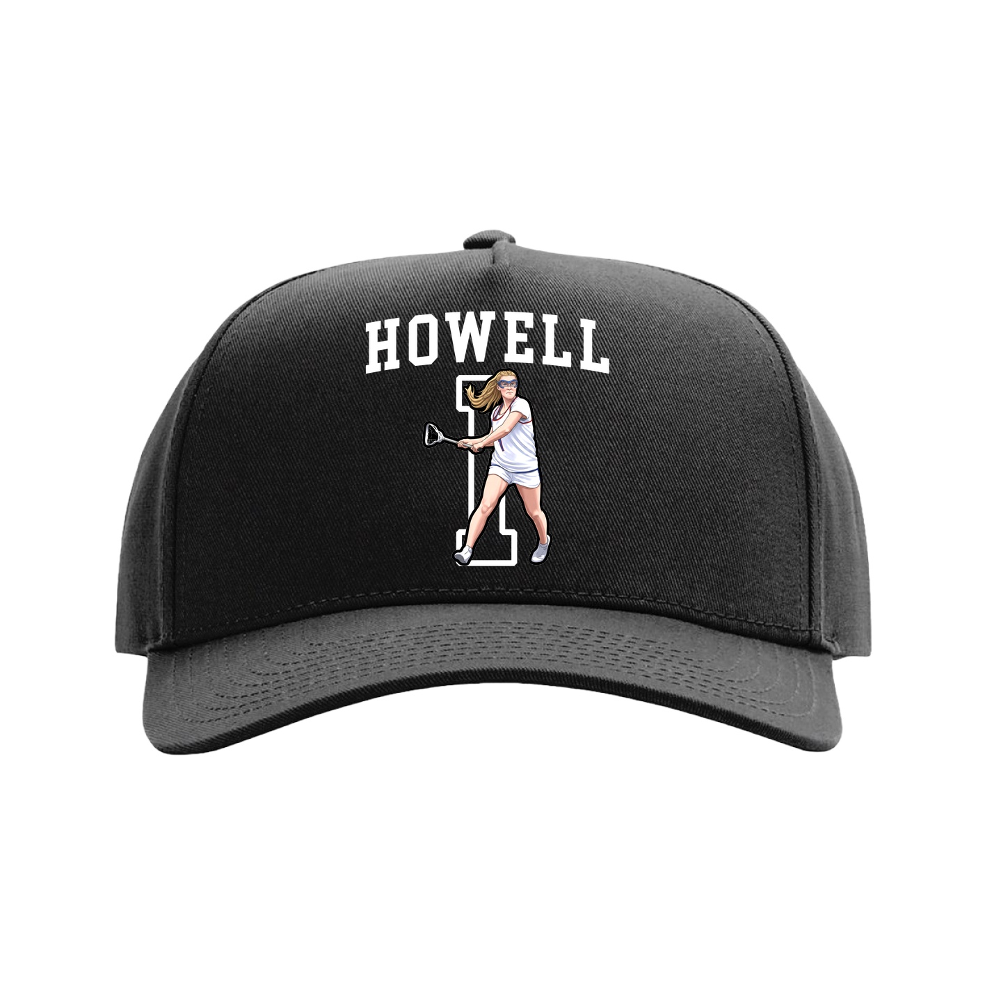 Full Fabric Five-Panel Champ Cap — Shirsey in Black