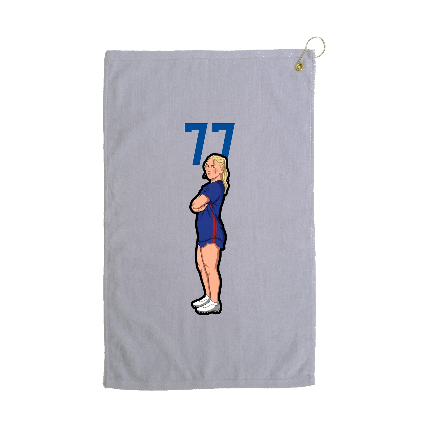 Golf Towel — Number Top in Grey