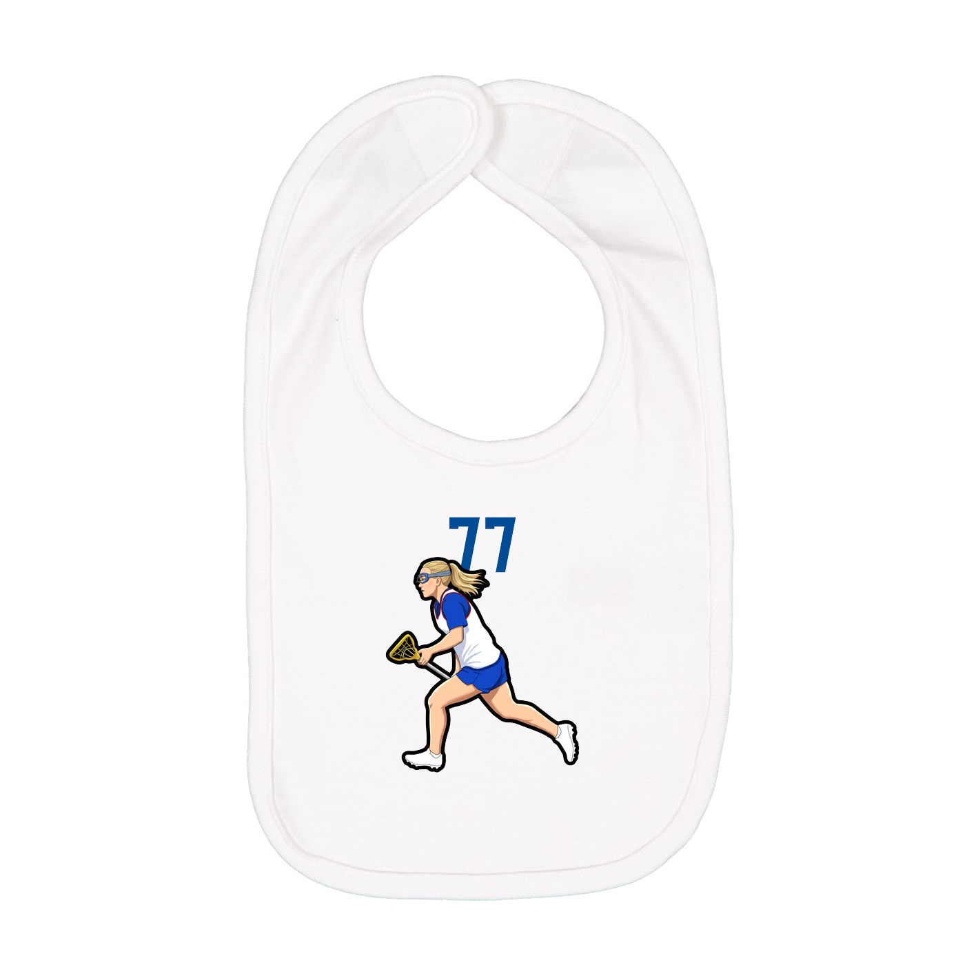 Infant Bib — Number Top in White