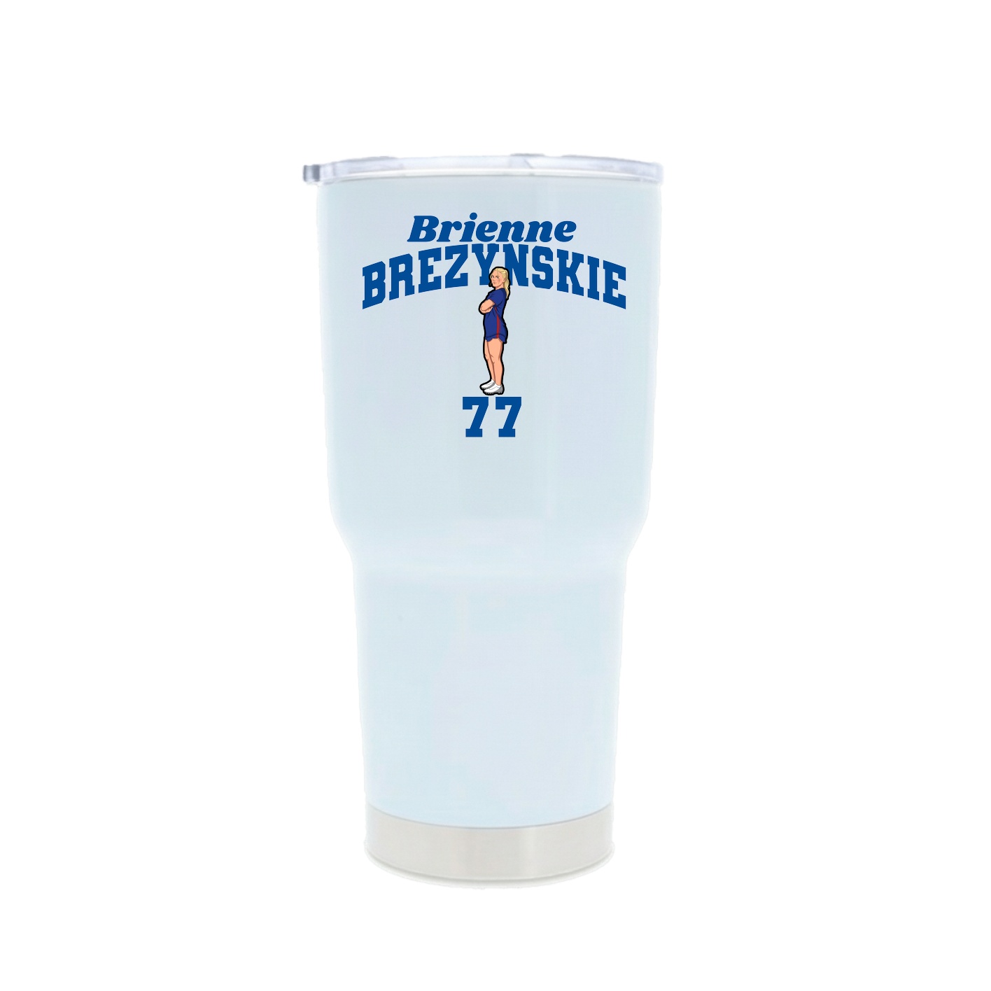 30oz Stainless Steel Tumbler — Signature Arch in White