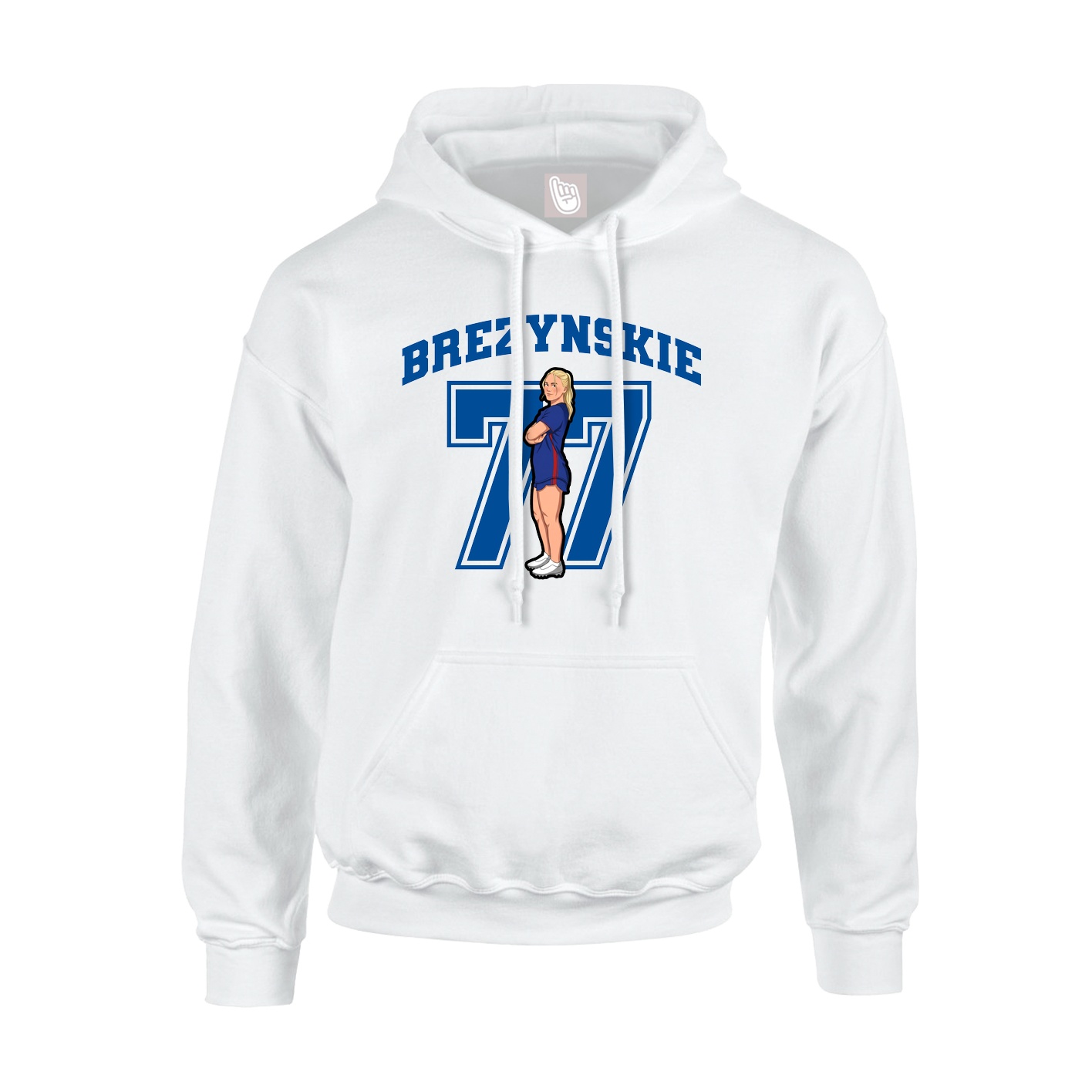 Youth Hoodie — Number in White