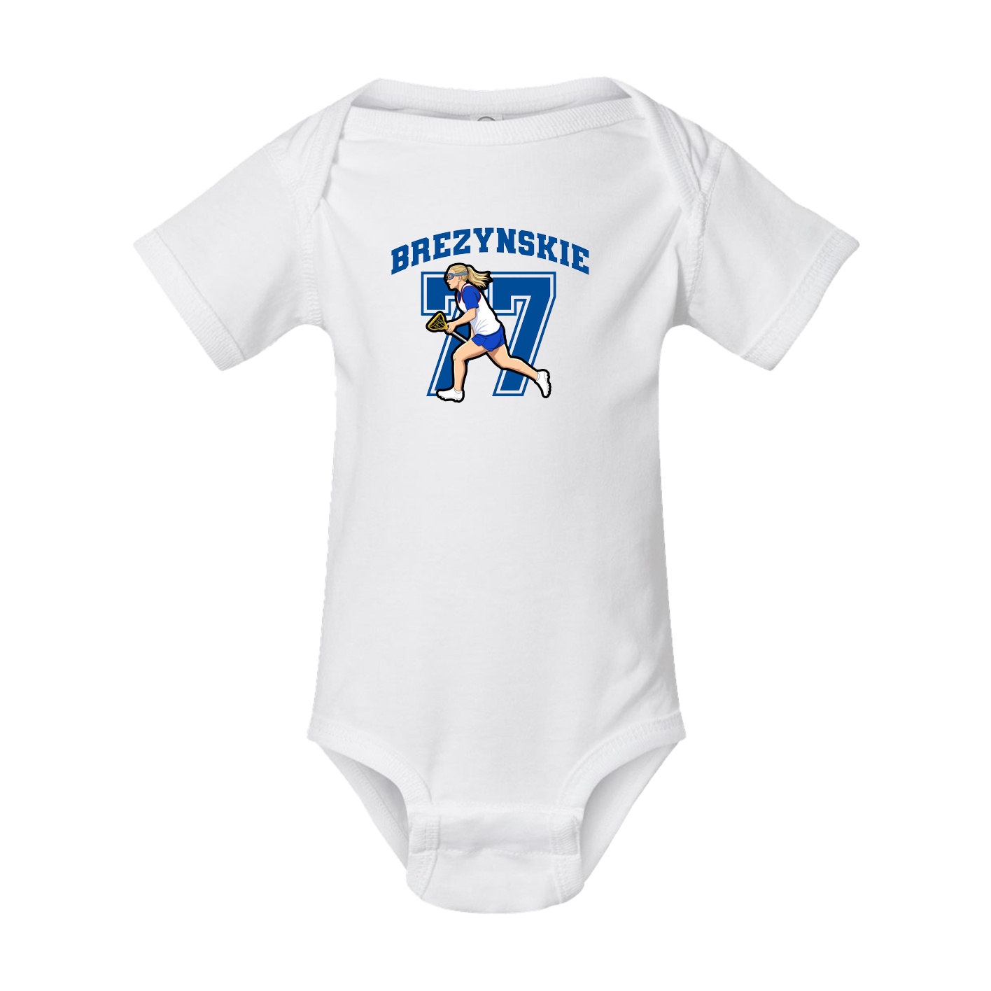 Baby Onesie — Number in White
