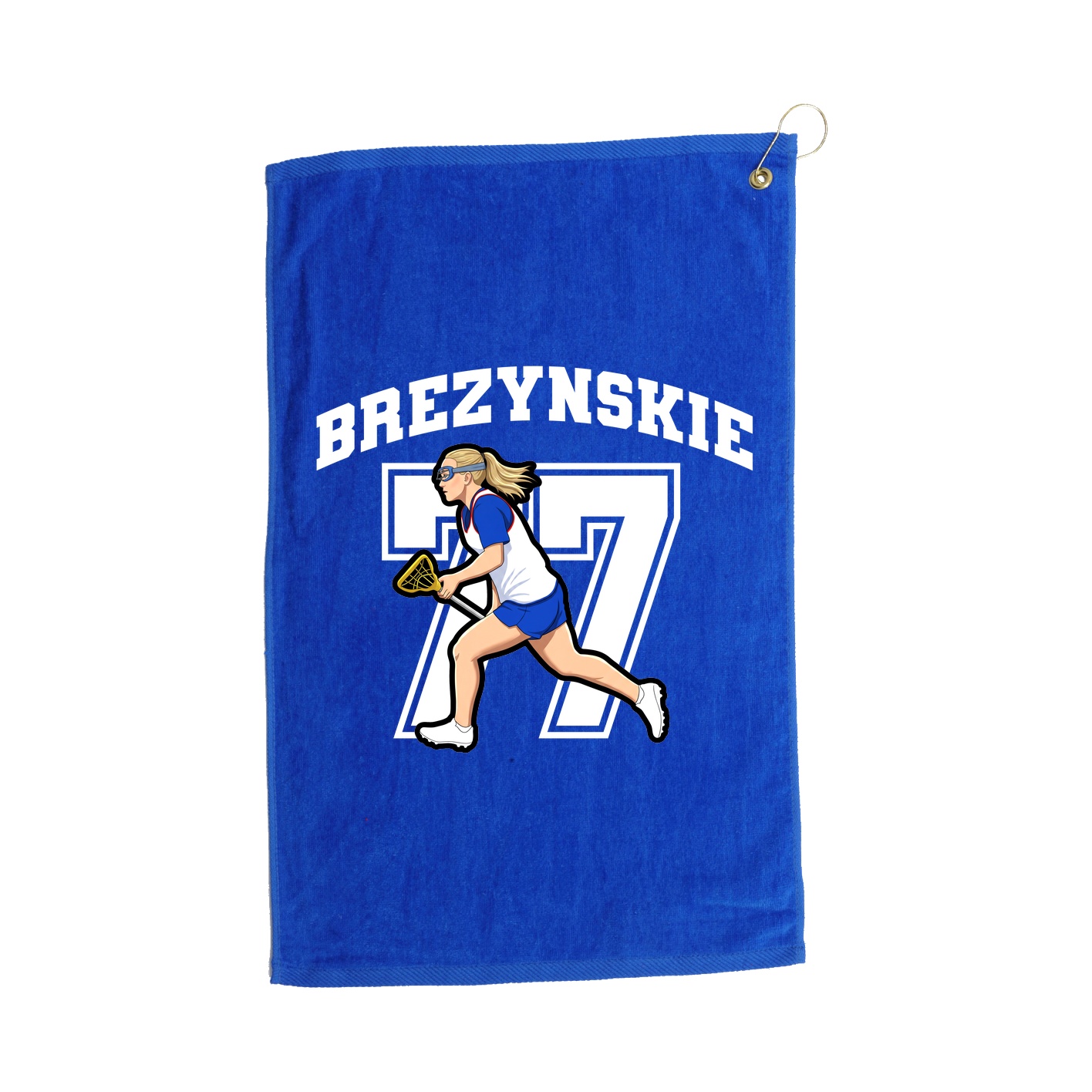 Golf Towel — Number in Royal