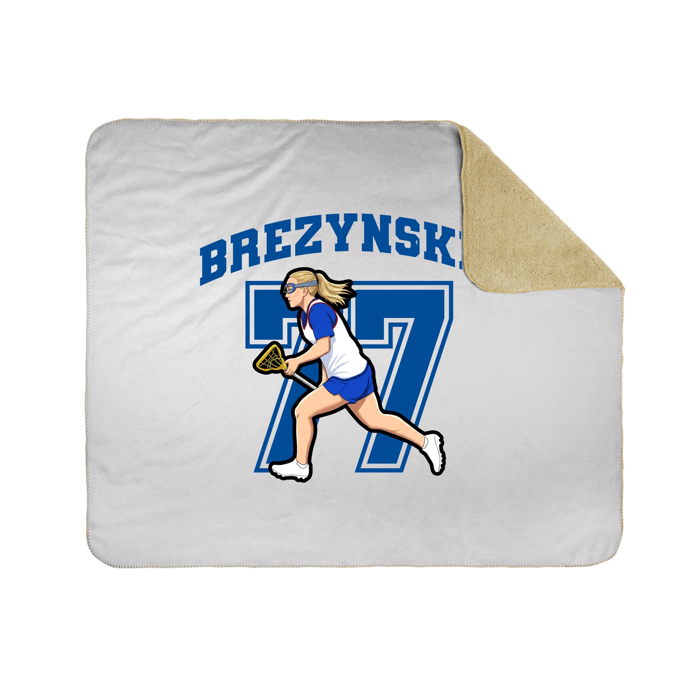 Throw Blanket — Number in White