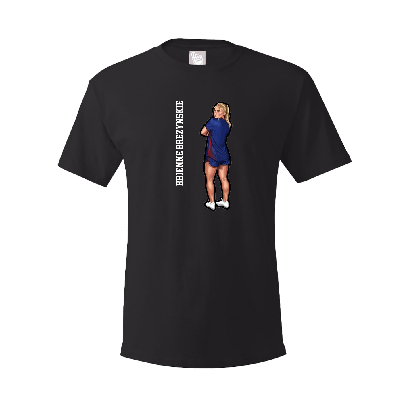 Youth Tee — Name Vertical in Black
