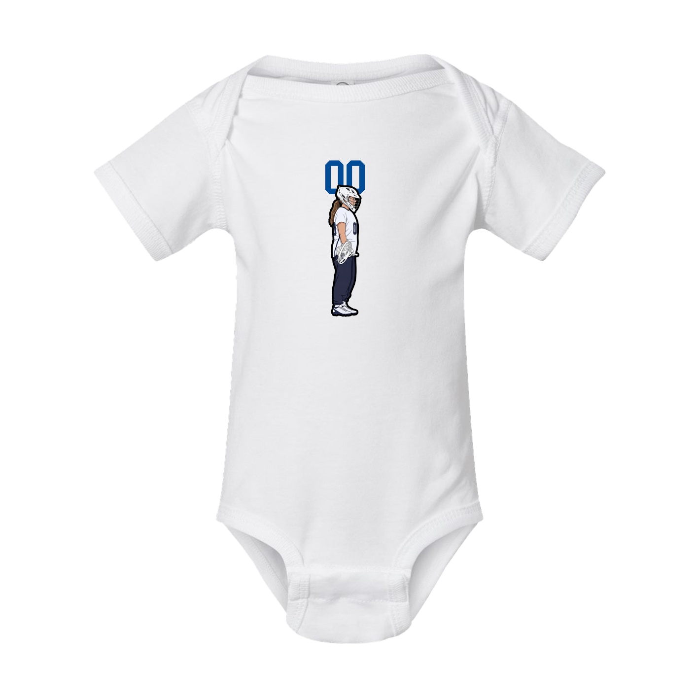Baby Onesie — Number Top in White