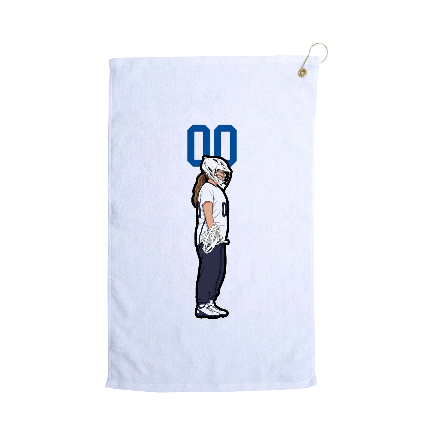 Golf Towel — Number Top in White