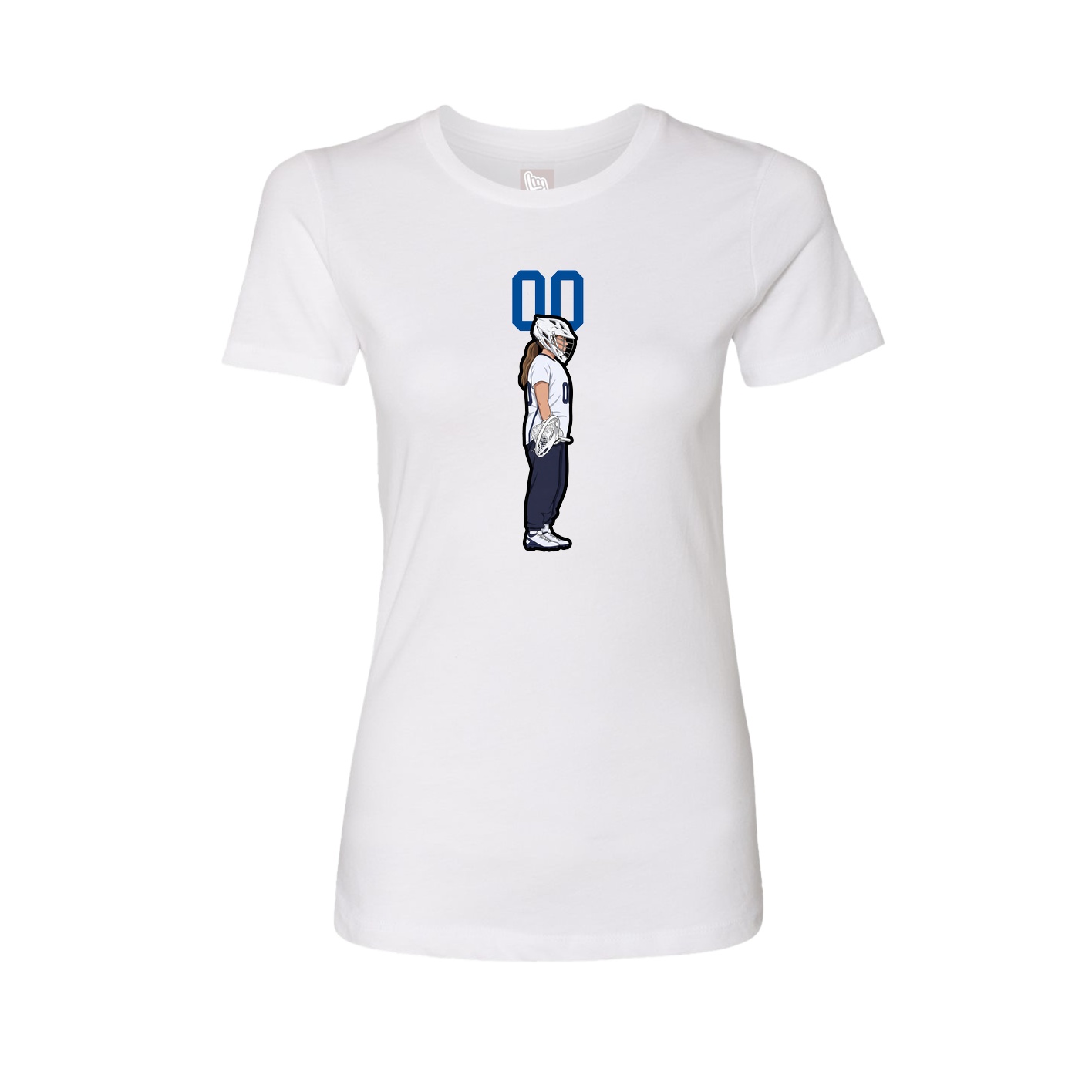 Fitted Women's Tee — Number Top in White