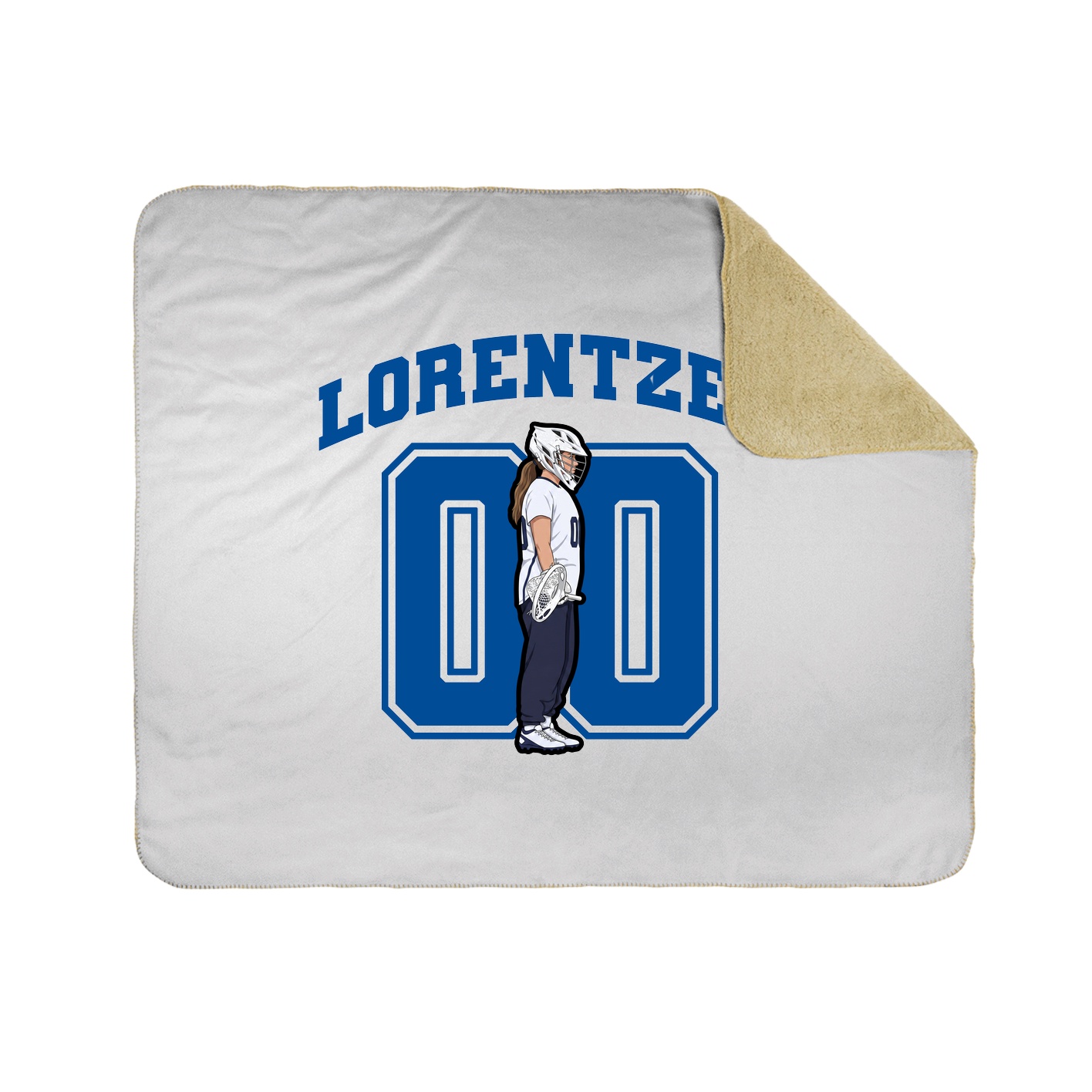Throw Blanket — Number in White