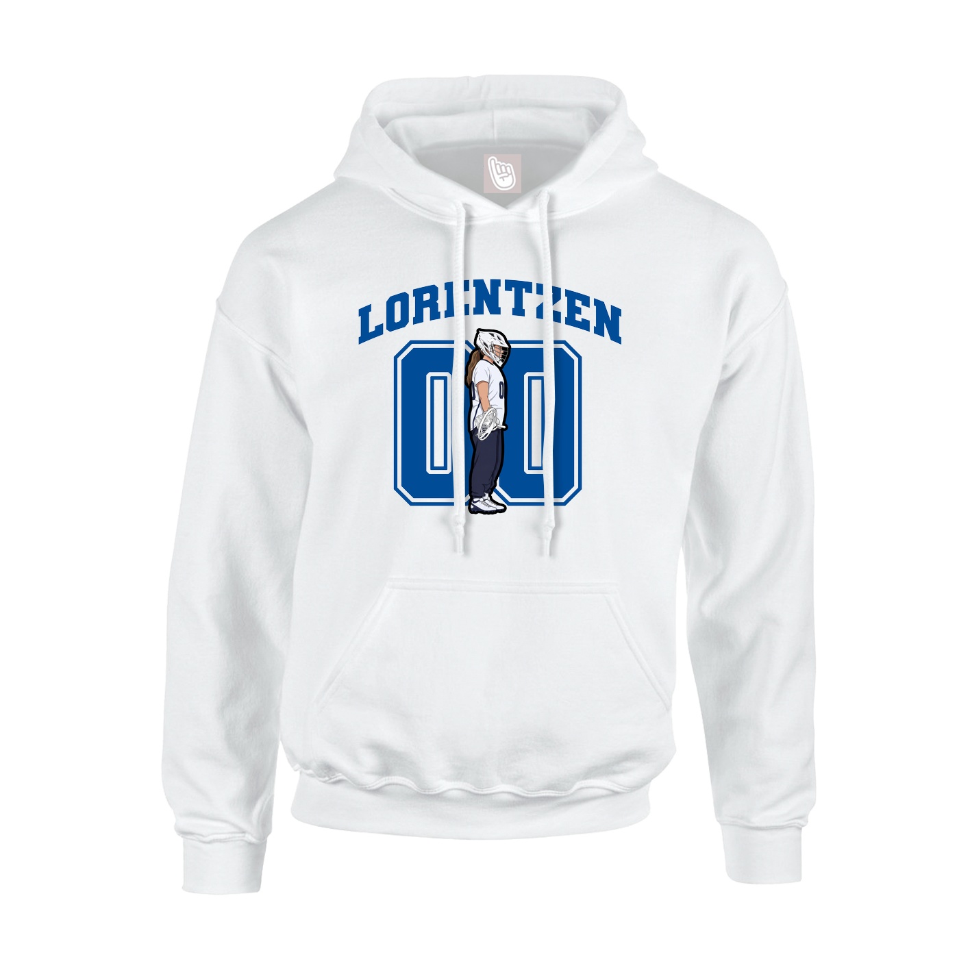 Youth Hoodie — Number in White