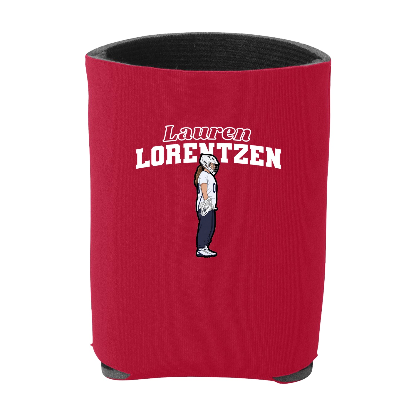 Can Holder — Name Arch in Red