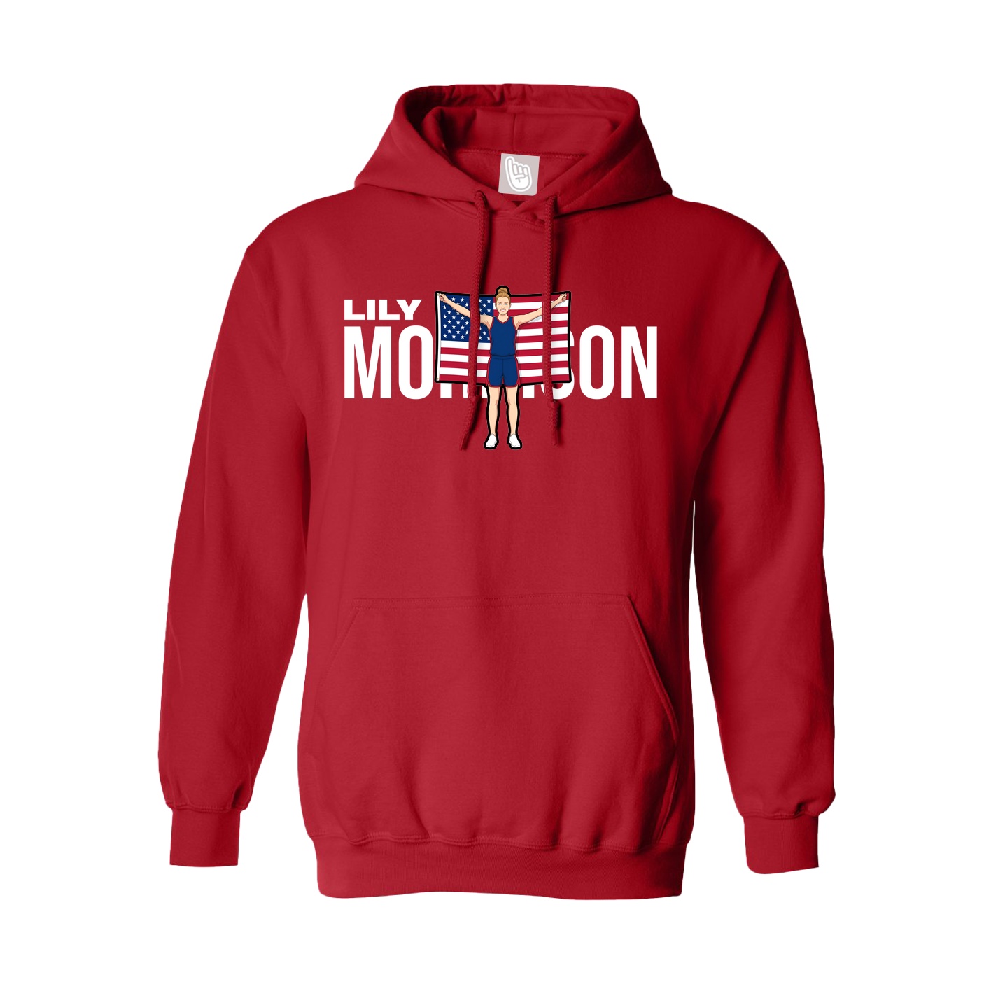 Hoodie — Player Name in Red