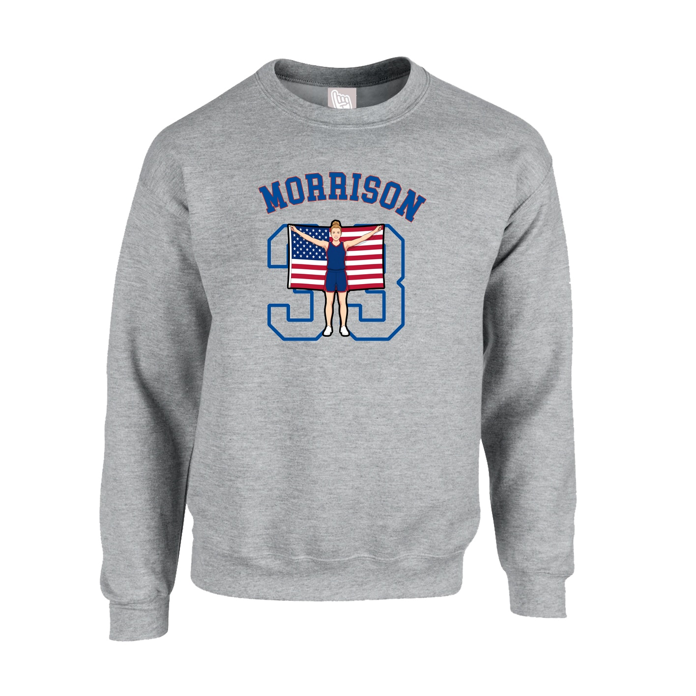Fleece Crew — Shirsey Arch in Grey