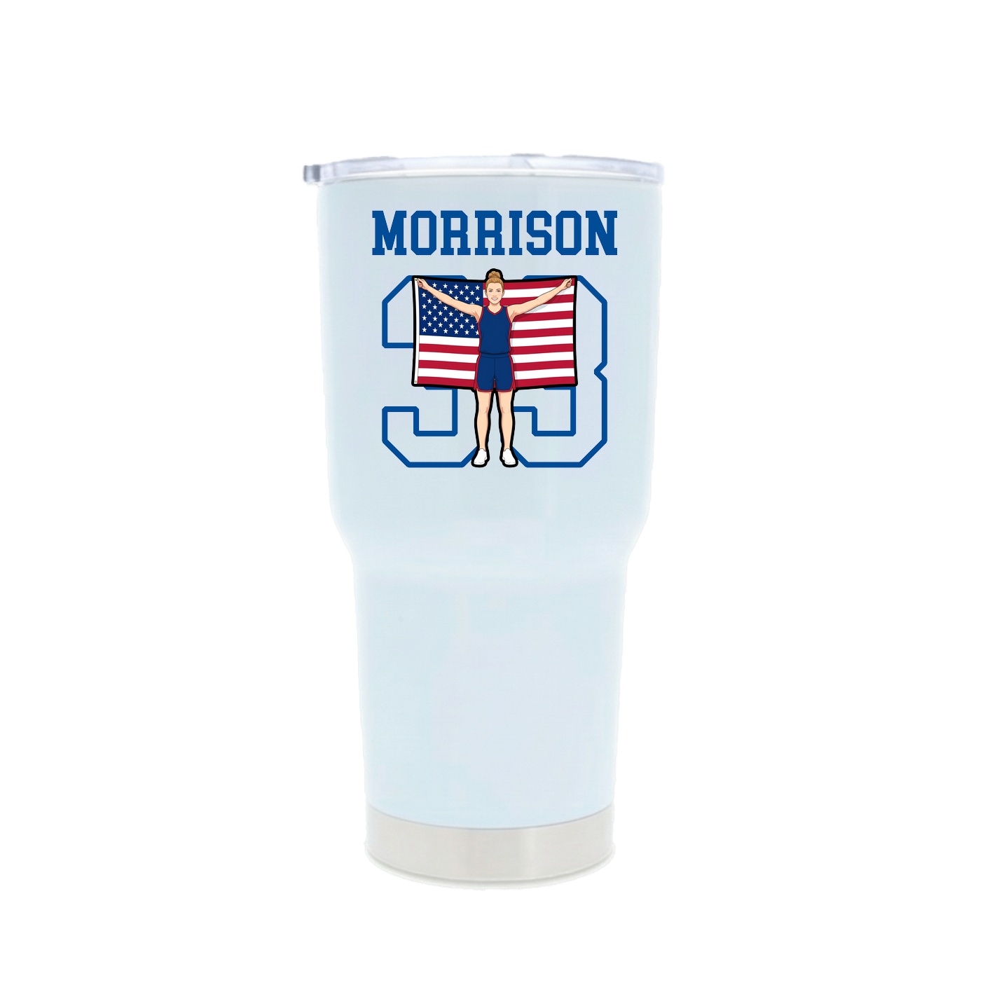 30oz Stainless Steel Tumbler — Shirsey in White