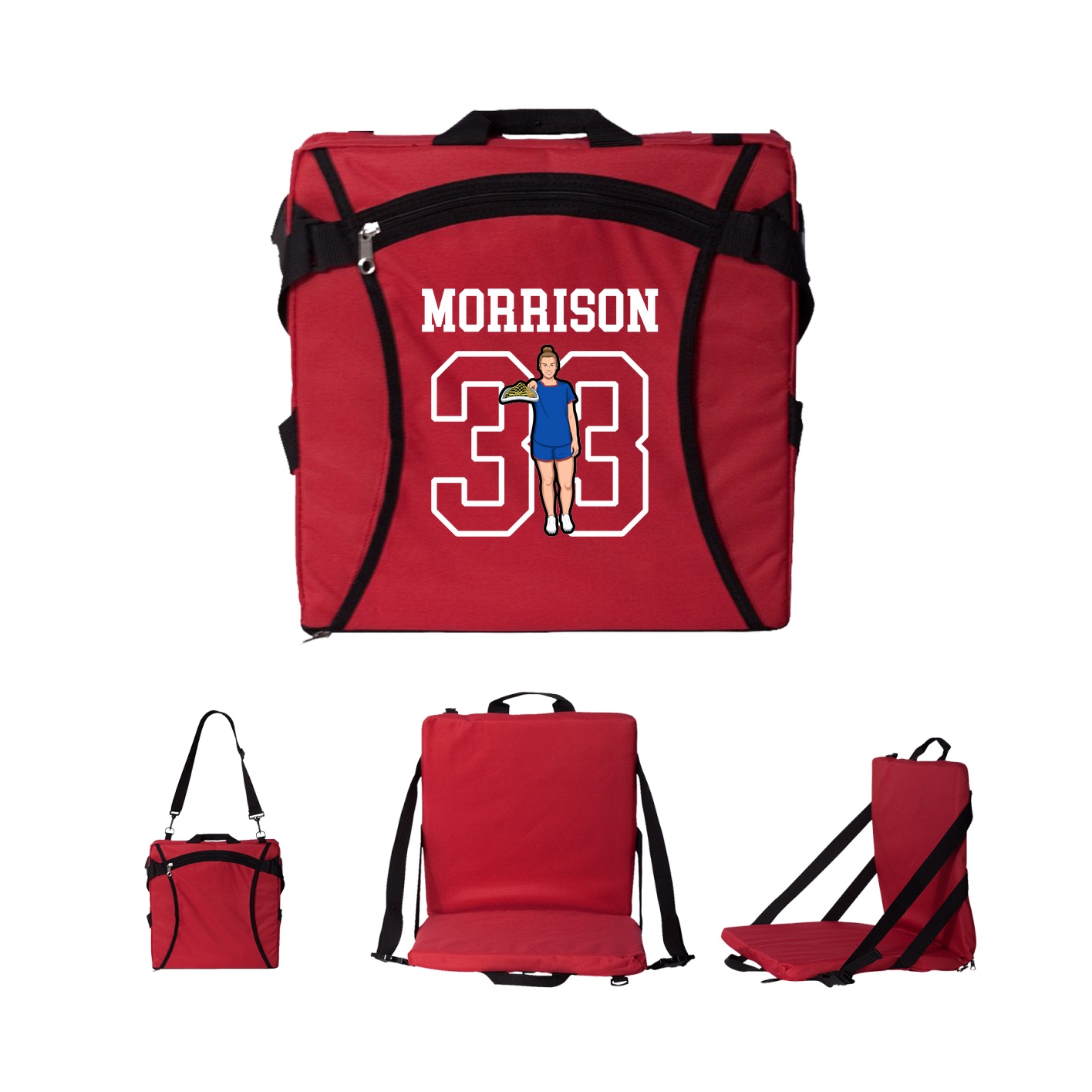 Folding Stadium Seat — Shirsey in Red