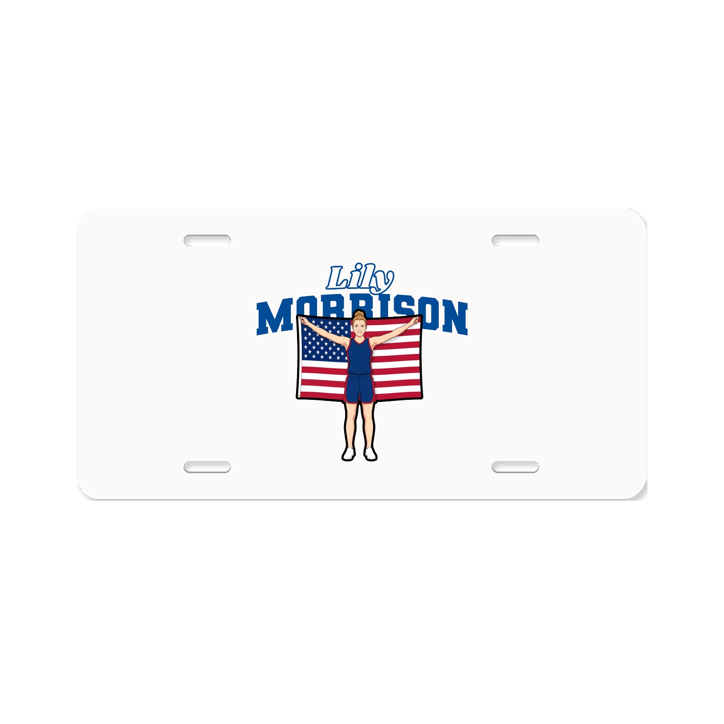 License Plate — Name Arch in Classic