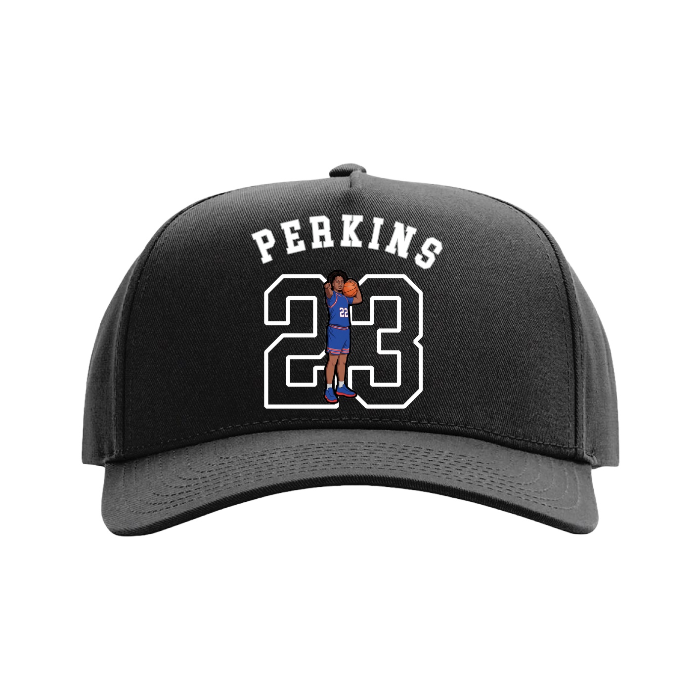 Full Fabric Five-Panel Champ Cap — Shirsey Arch in Black