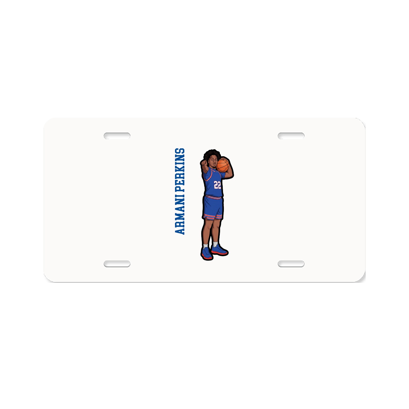 License Plate — Name Vertical in Classic
