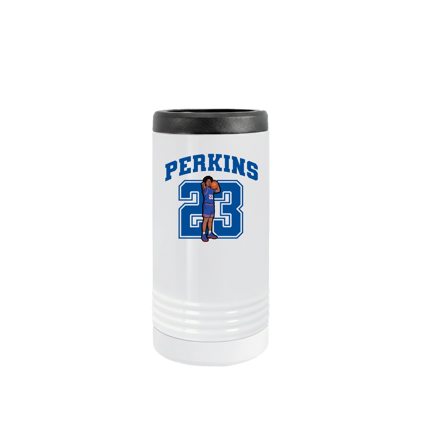 Slim Beverage Holder — Number in White