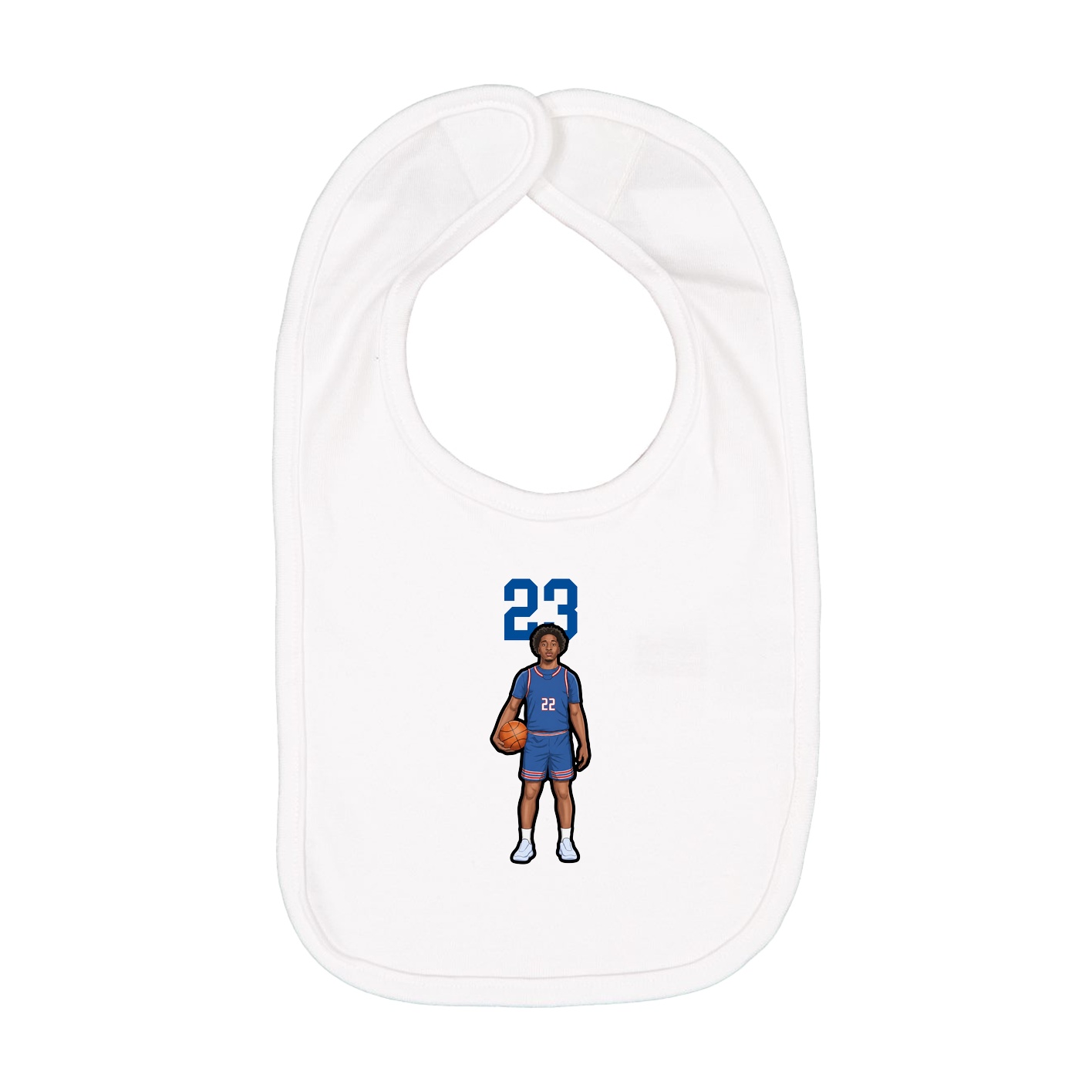 Infant Bib — Number Top in White