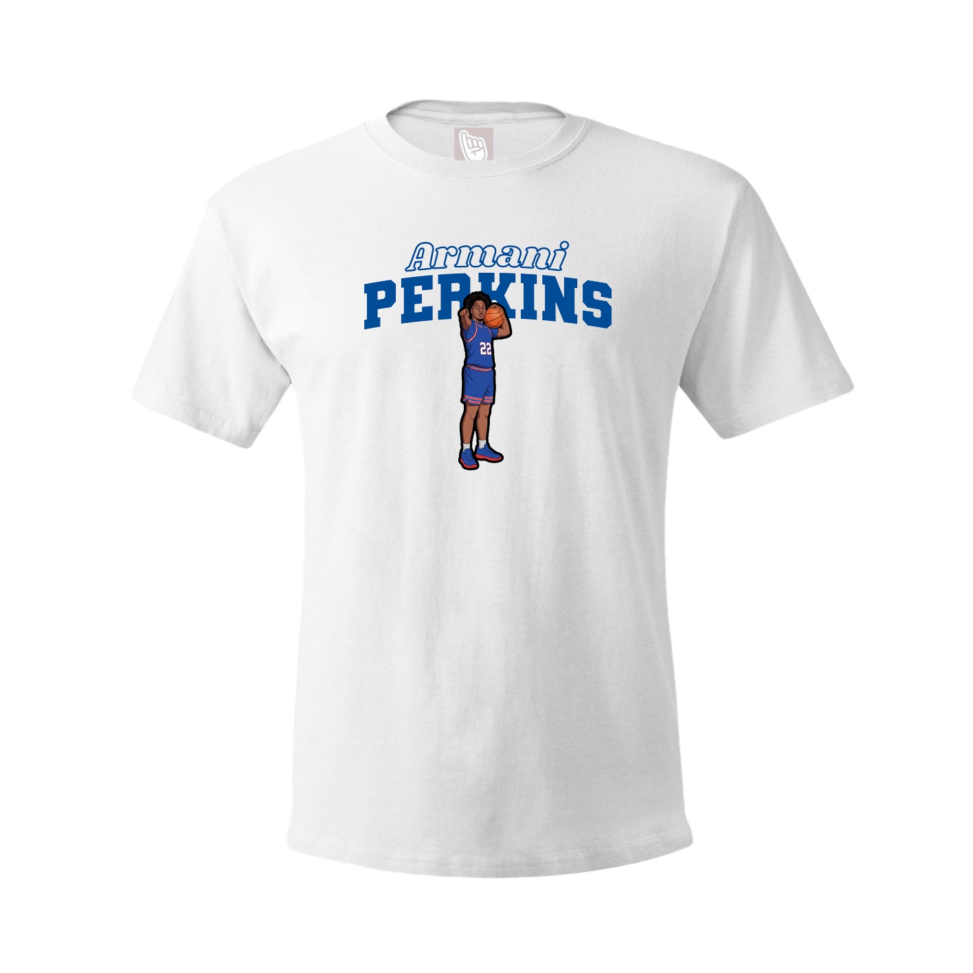 Youth Tee — Name Arch in White