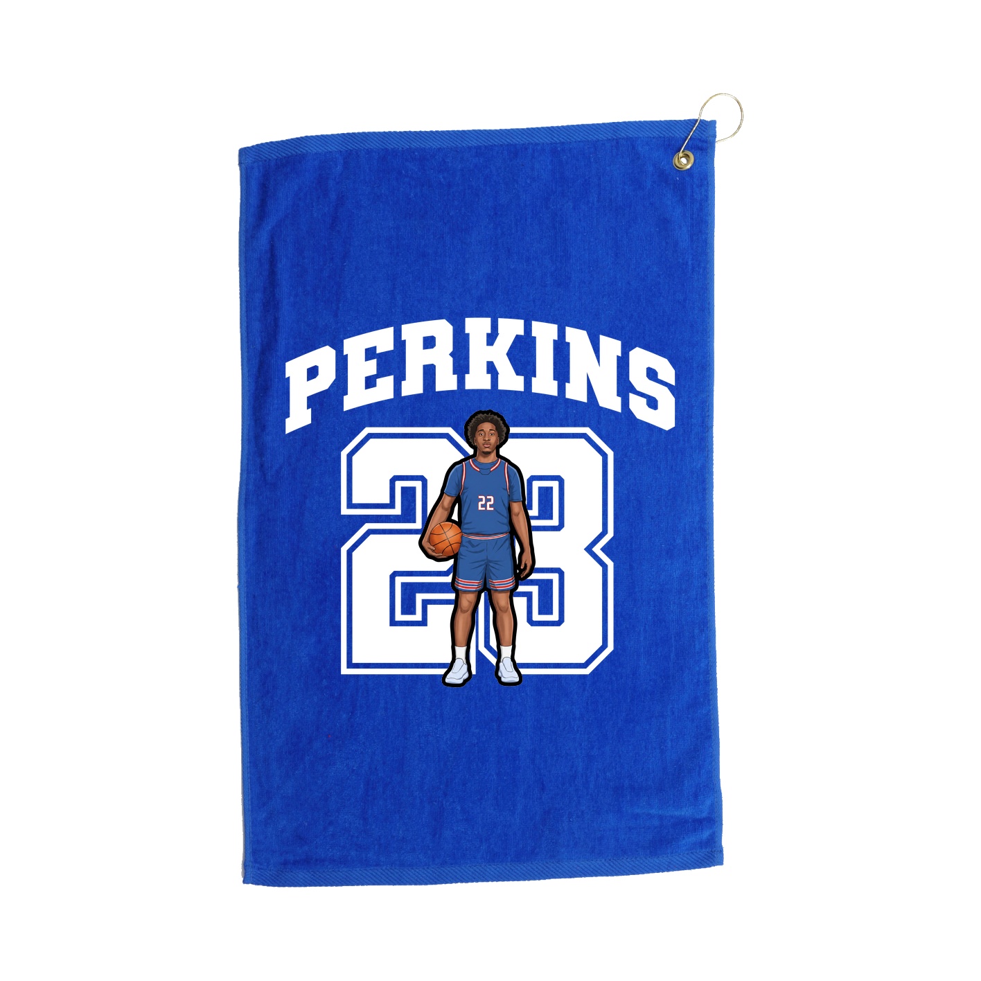 Golf Towel — Number in Royal